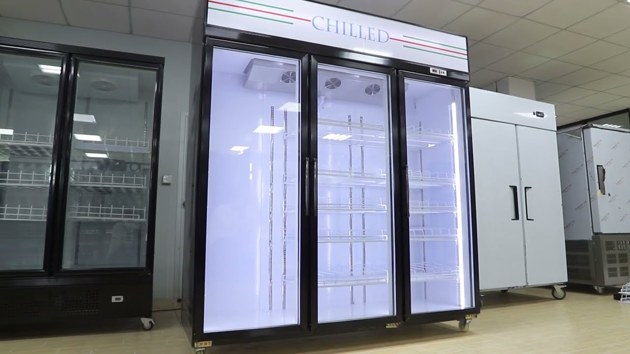 3 doors chiller display refrigerator for drinks beer beverage