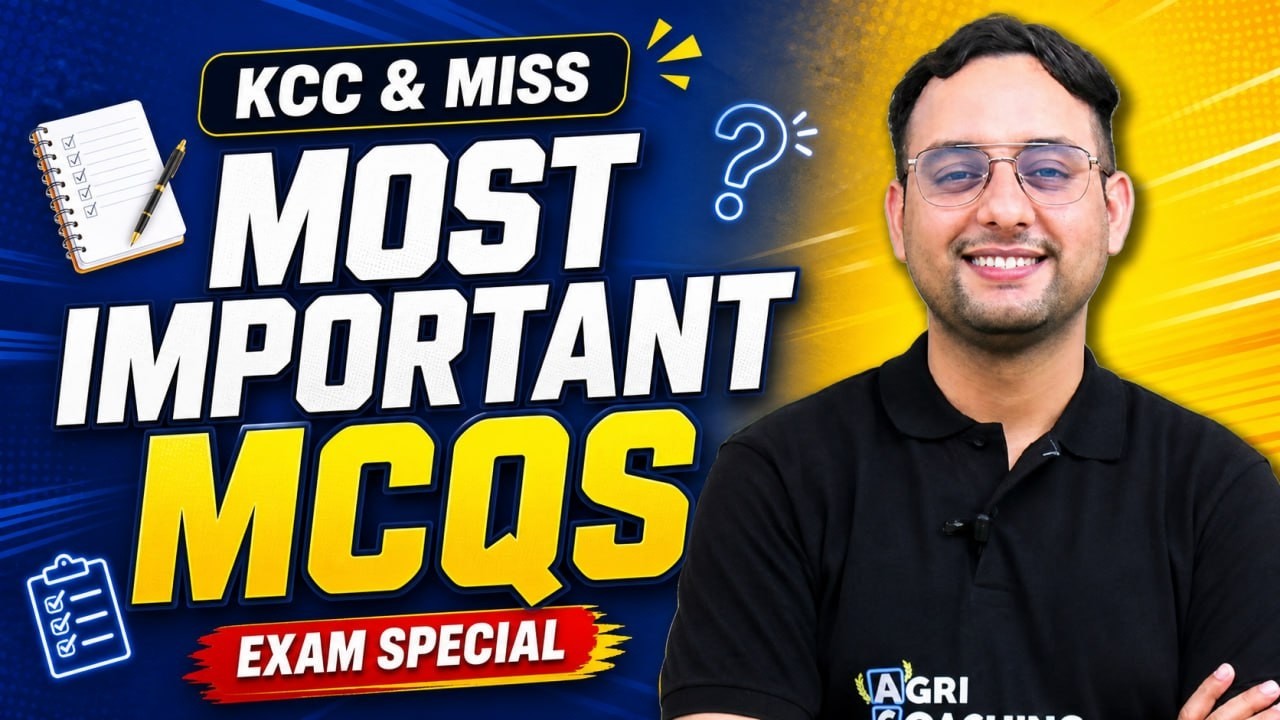 KCC & MISS Important MCQs 🔥 | Agriculture Current Affairs MCQ for NABARD & IBPS AFO