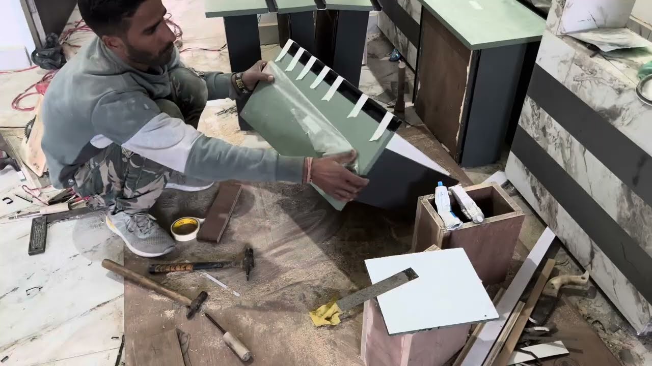 How to install profile handle in kitchen cabinets,drawers & other furniture 🪑