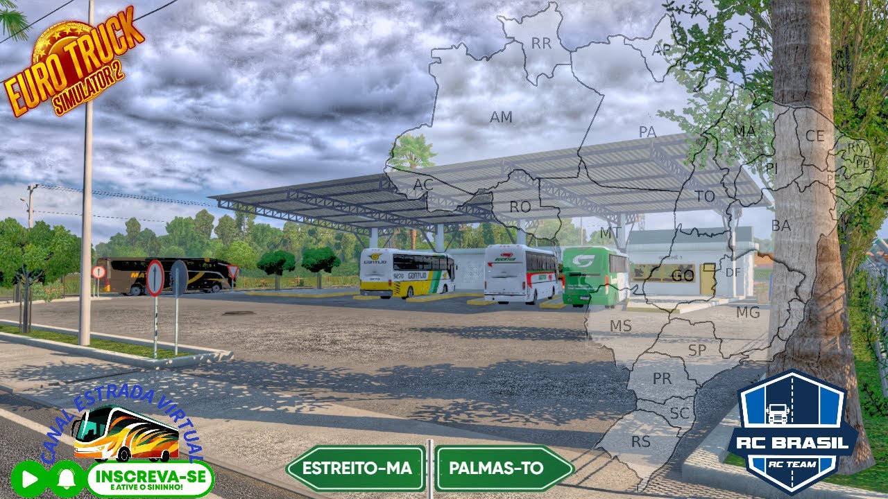 ESTREITO-MA x PALMAS-TO / TOCANTINS / VISSTA BUSS LO / SCANIA K124IB / ETS2 / MAPA RC BRASIL