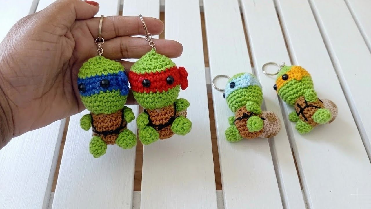 Chaveiro  Tartarugas Ninjas em Amingurumi fácil!!