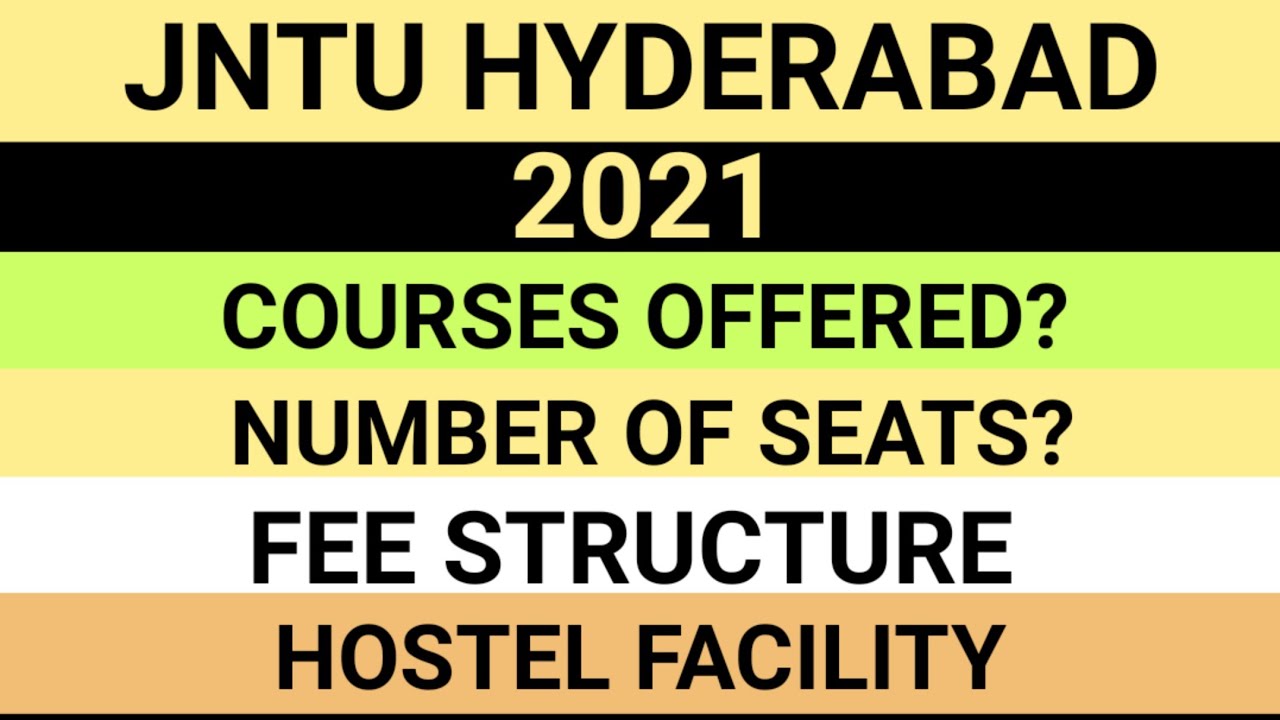 COURSES OFFERED AND FEE STRUCTURE IN JNTU COLLEGE OF ENGINEERING, HYDERABAD | BY SAMARDH BHARAT