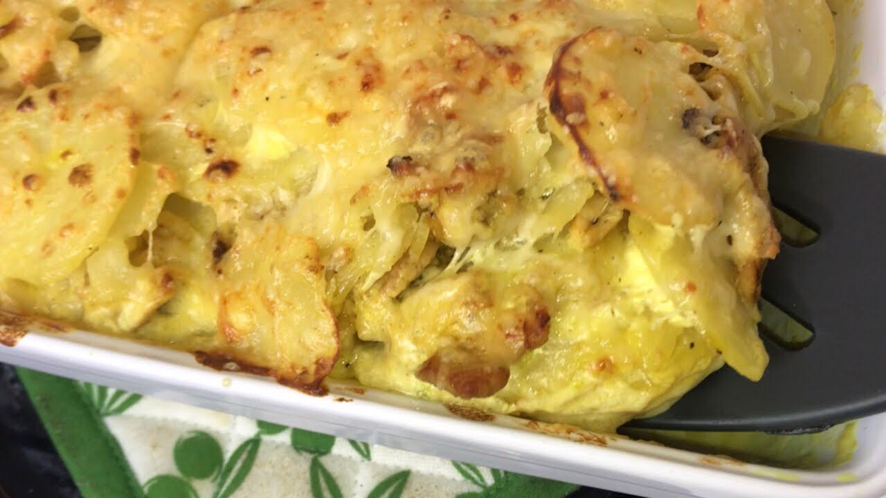 GRATIN POMMES DE TERRE POULET | RECETTE SIMPLE DE GRATIN