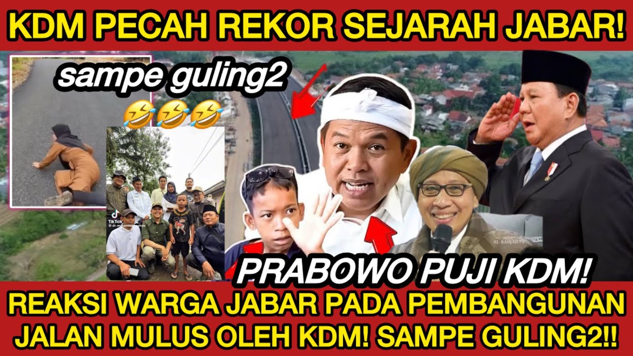 PRABOWO PUJI KDM‼️REAKSI WARGA JABAR ATAS PEMBANGUNAN KDM SAMPE GULING2 DI JALAN KARENA MULUS!!