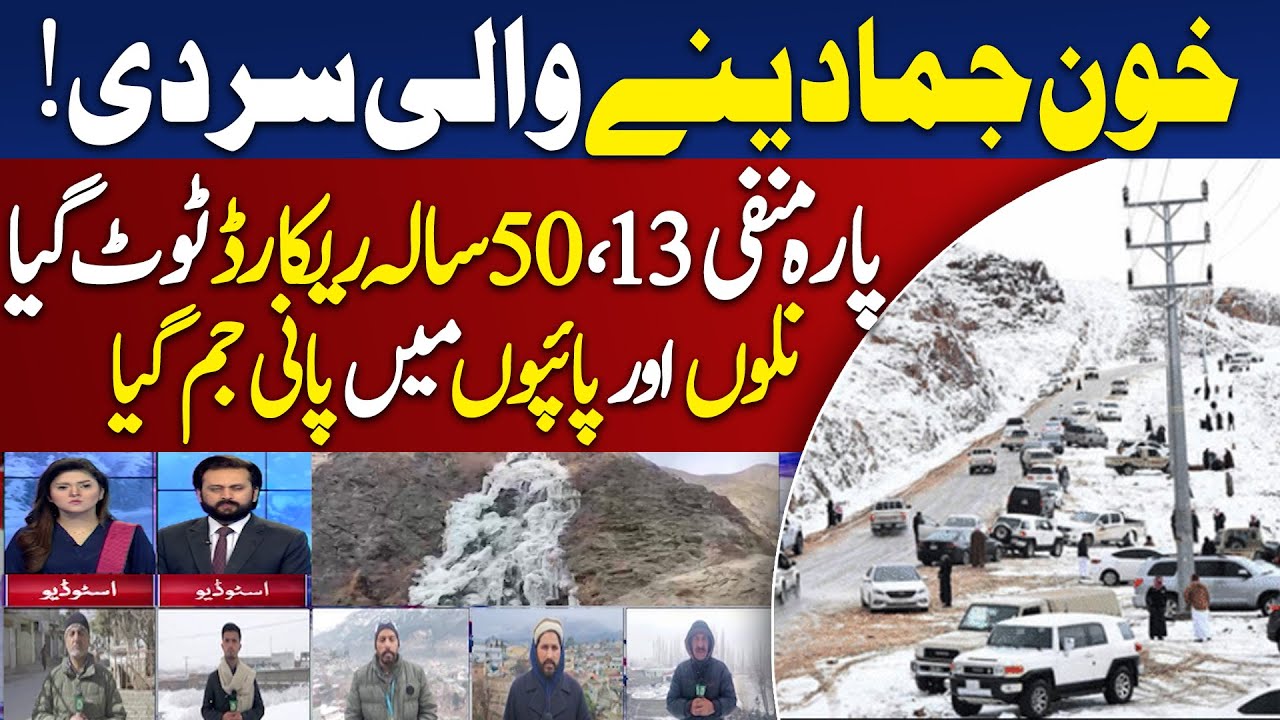 Quetta Cold Record | Temperature -13°C | Water Pipes Frozen | Rescue Operations –