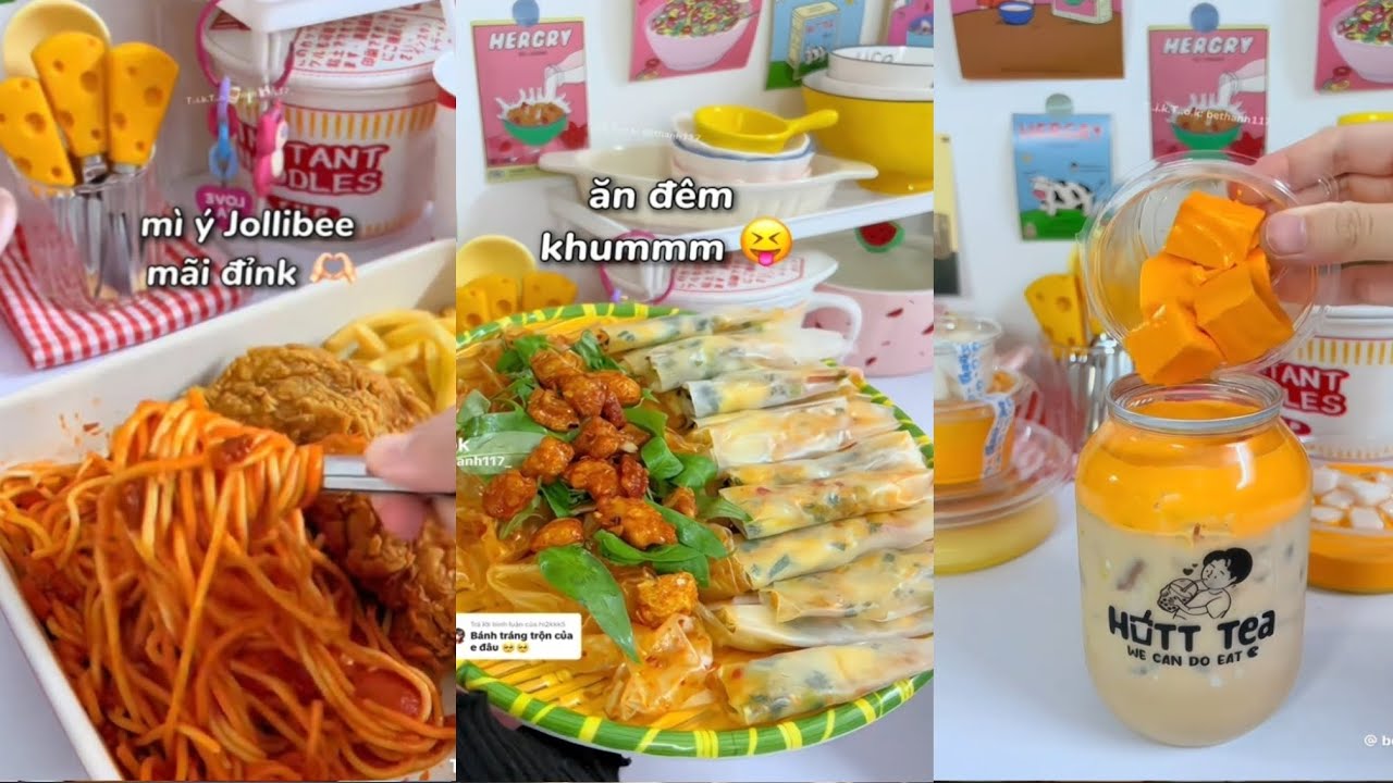 [ Tổng hợp ] Clip Muckbang Đồ Ăn cùng Thanh Nè !  💗🍜 🍤 