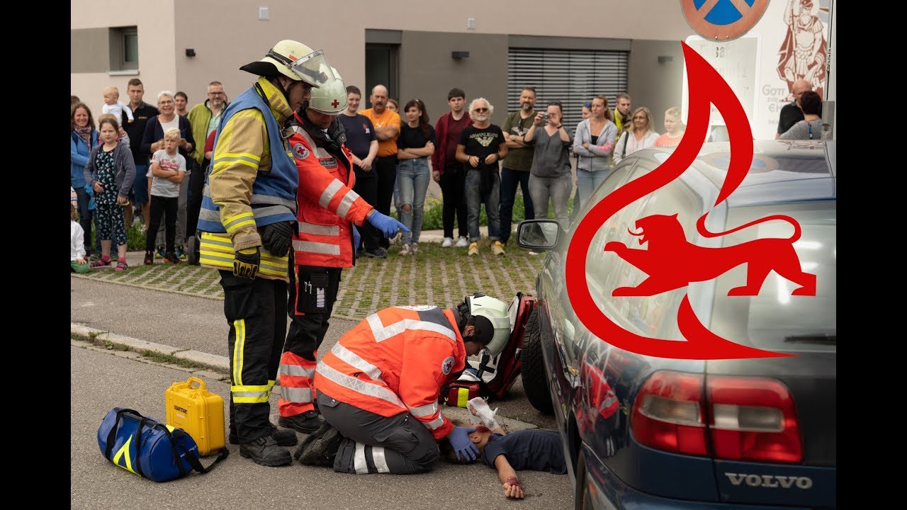 Verkehrsunfall - Schauübung 2019 - Freiwillige Feuerwehr Reudern