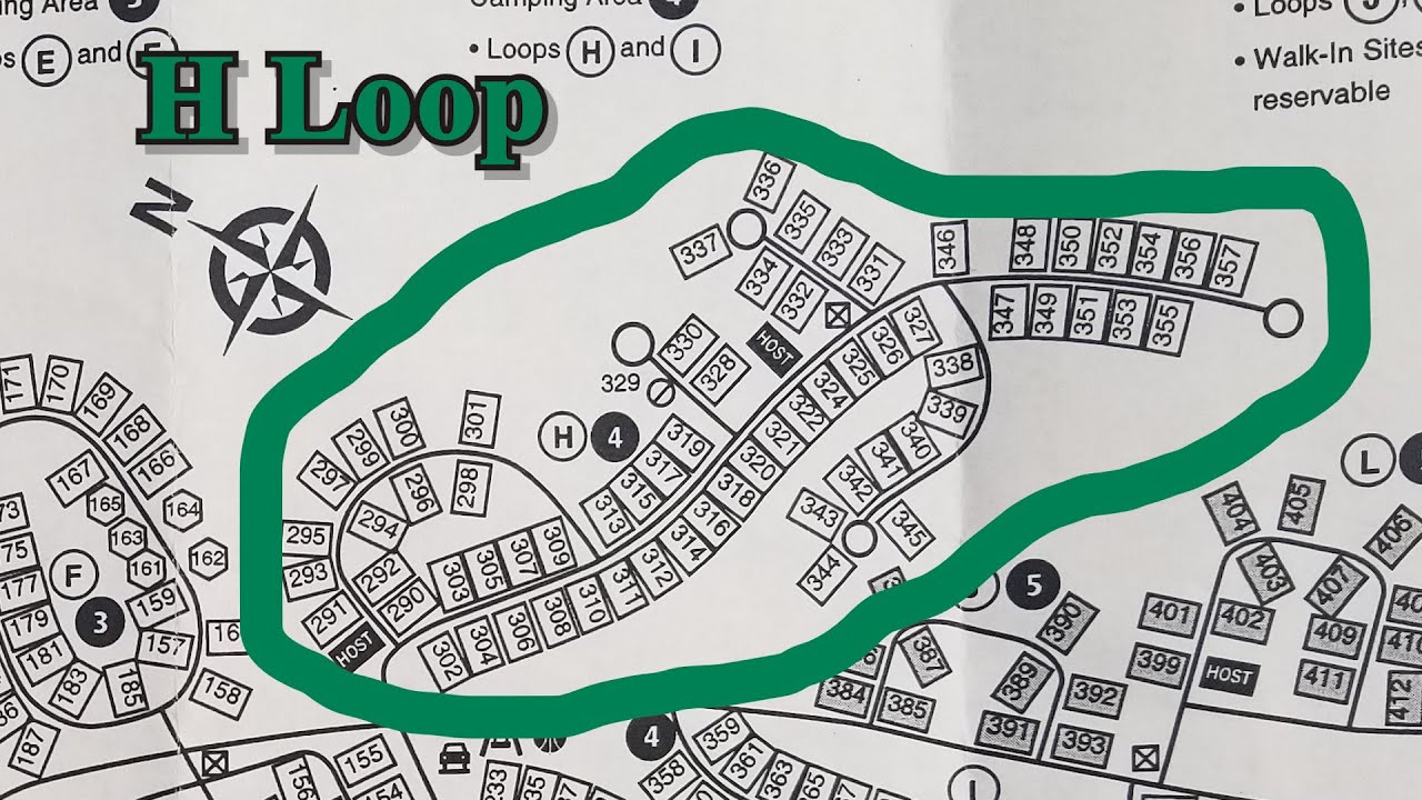 East Fork State Park Campground - H Loop, Sites 289-357 (Ohio)