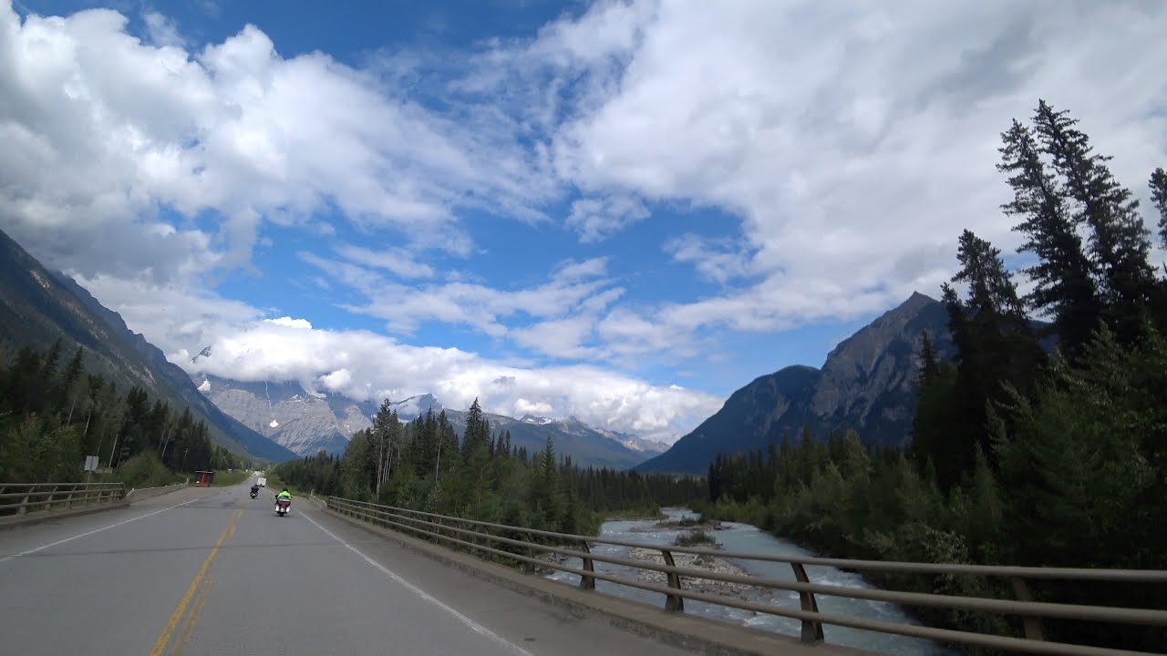 Day 3:14, Canada & Yellowstone, EagleRider, Harley Davidson, Spahats Creek Falls, Jasper 4K