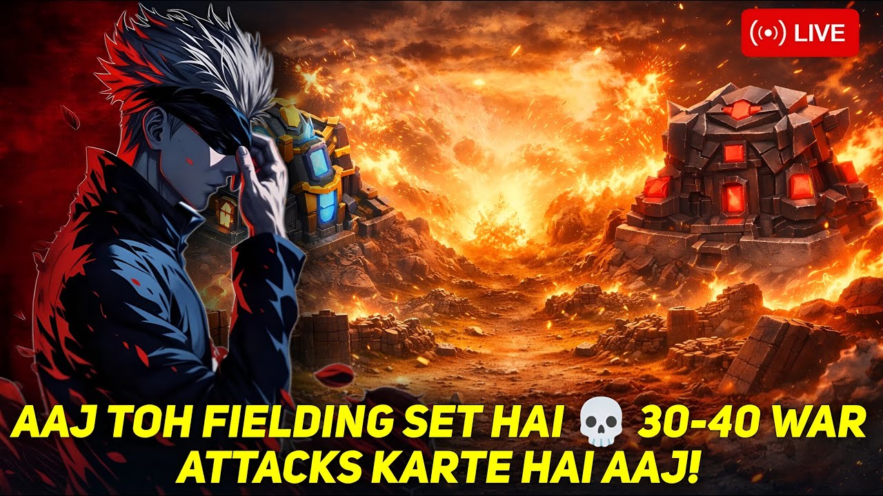 Aaja Fielding Set Hai Bhai 😭 30-40 War Attacks On Stream | Clash Of Clans