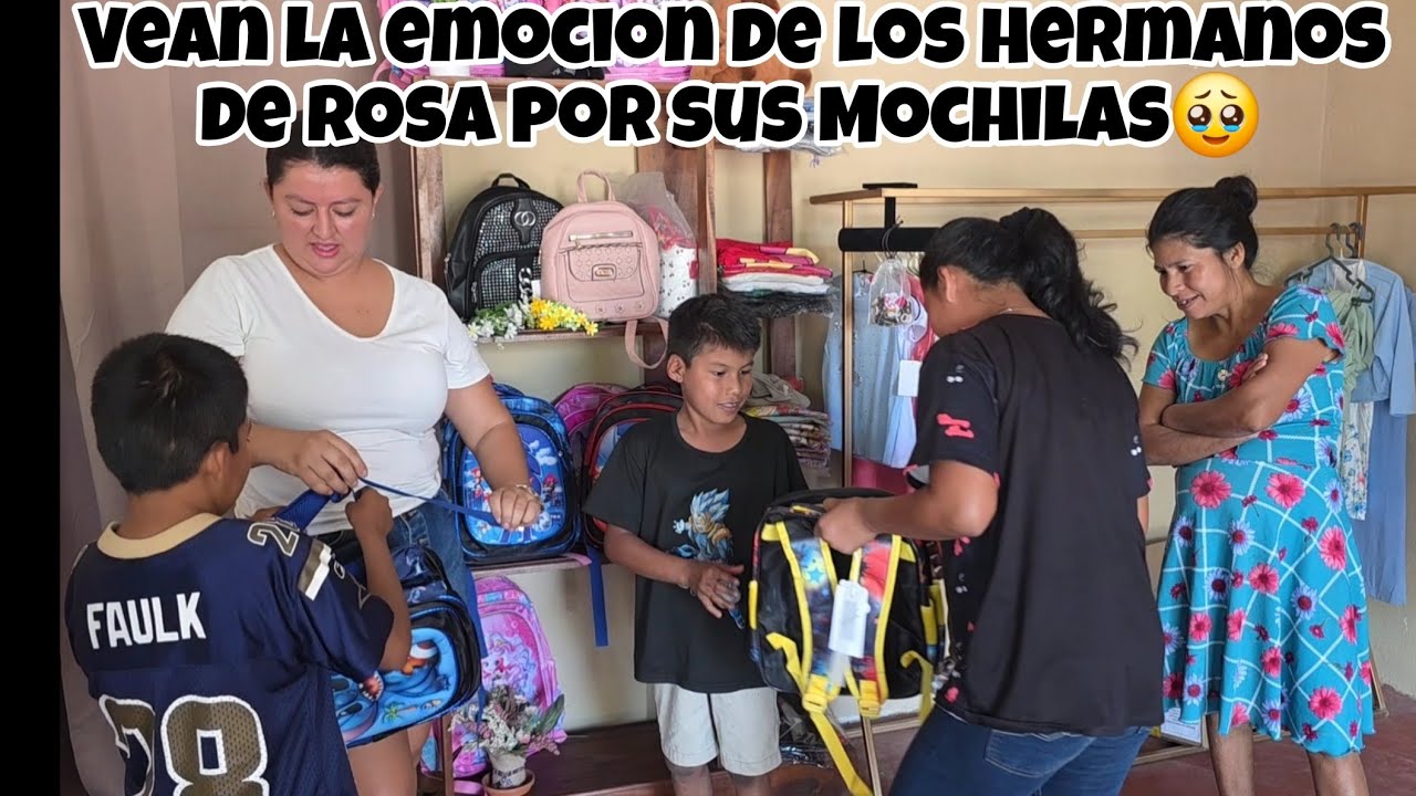 Que EMOCION‼️Los Hermanitos de Rosa Brincaron de ALEGRIA al Ver las Mochilas que les compraron🥹😍