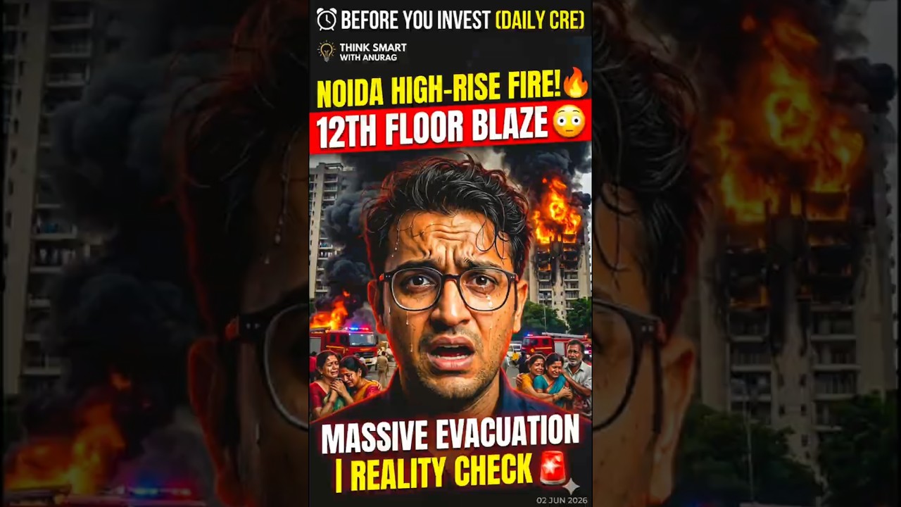 👉 &ldquo;Noida High-Rise Fire 😳 | 12th Floor Blaze Sparks Panic | Full Evacuation!&rdquo;