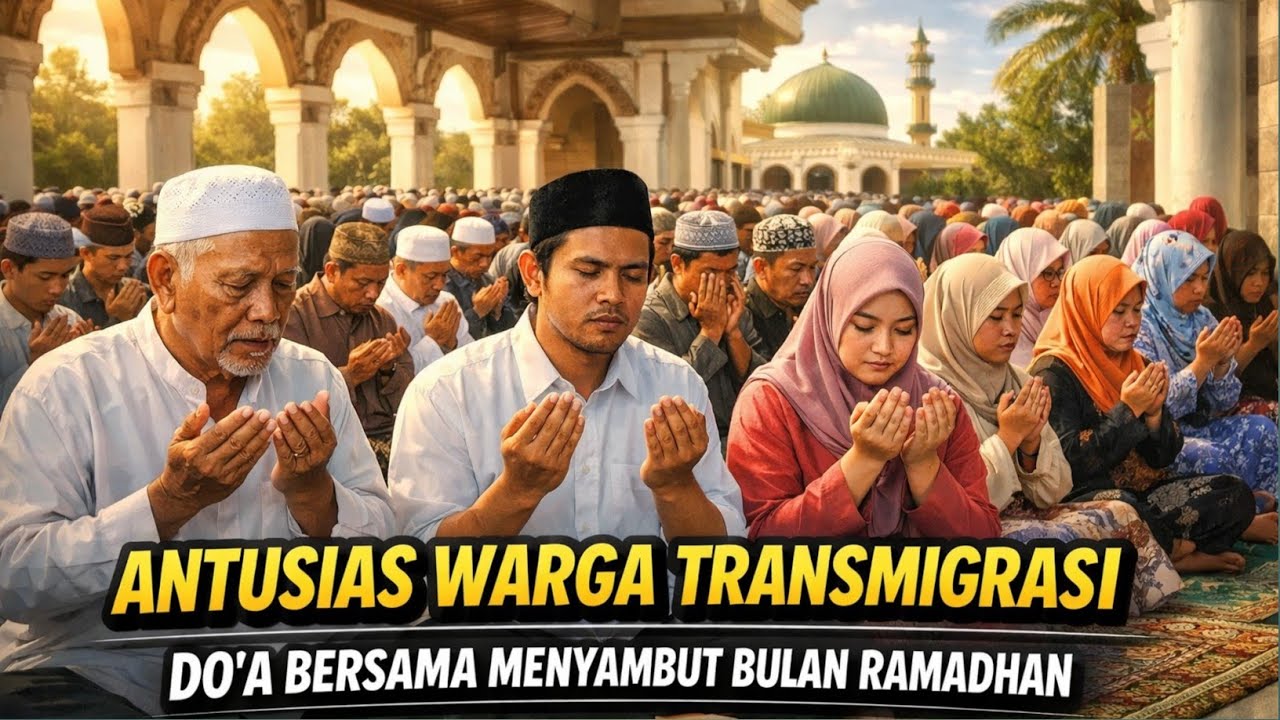 ANTUSIAS WARGA TRANSMIGRASI, MENGADAKAN DO'A BERSAMA MENJELANG DATANGNYA BULAN SUCI RAMADHAN