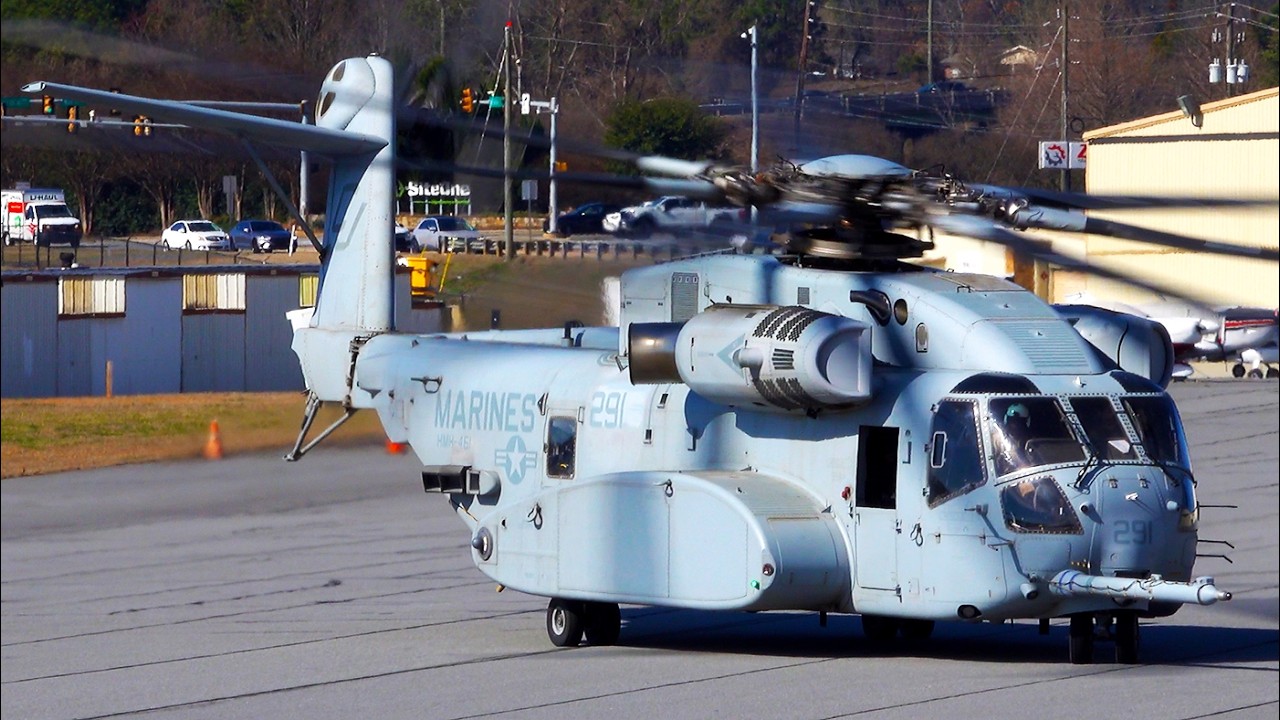 Triple CH-53K King Stallion Engine Startups & Thunderous Takeoffs | Cobb Airport