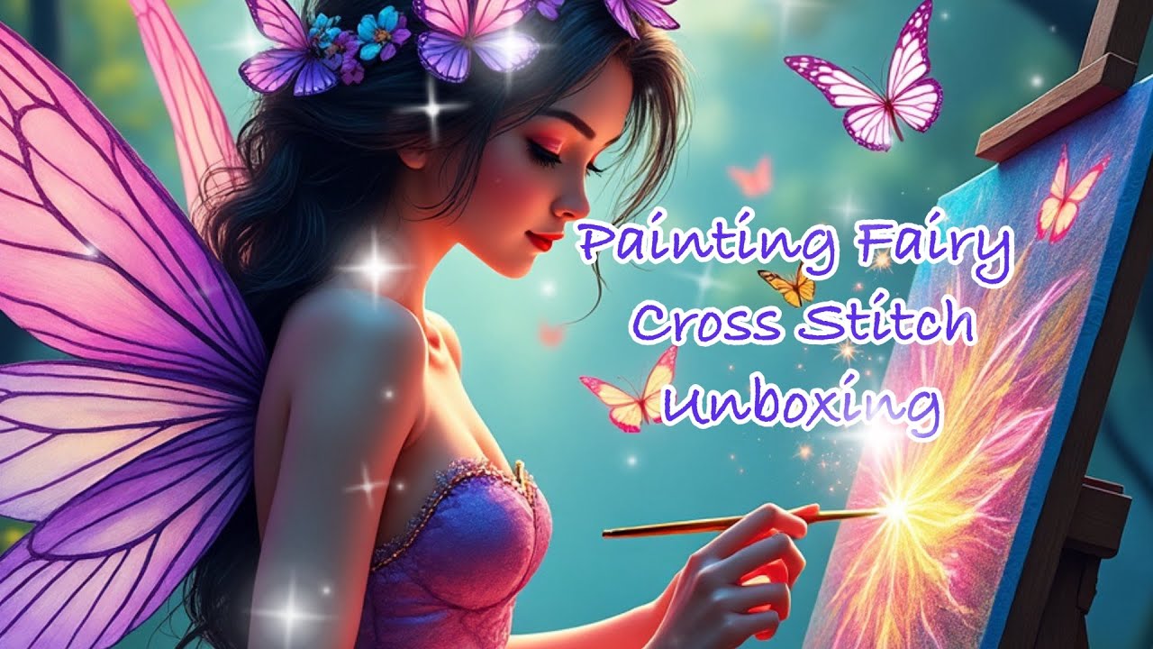Распаковка картины «Фея живописи» Часть 1 #paintingfairy #распаковка #обзор #вышивкакрестом
