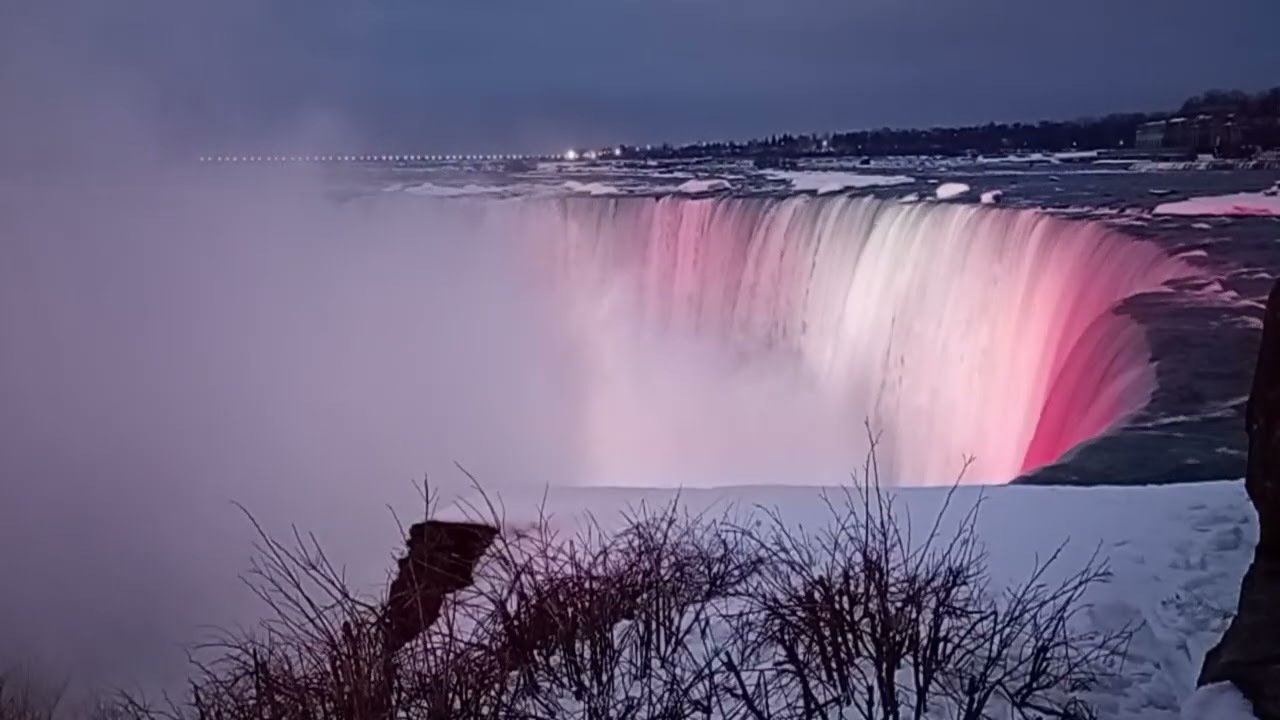 Highlight 2:40:38 - 2:45:38 from Niagara Falls live at the Falls melting ice 2026 February 21