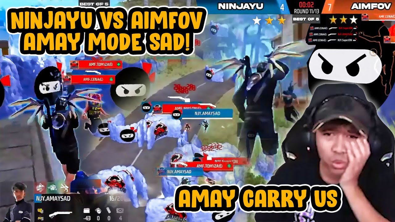 AMAY MODE SAD MENGGENDONG?! - NINJAYU Vs AIMFOV MATCH 4
