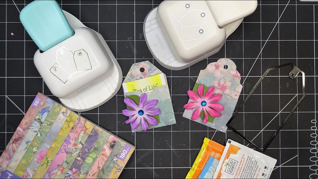 "Tea Tag" Made Using 6x6 Papers and Tag Punches or Dies! Cute, Quick & Sweet!
