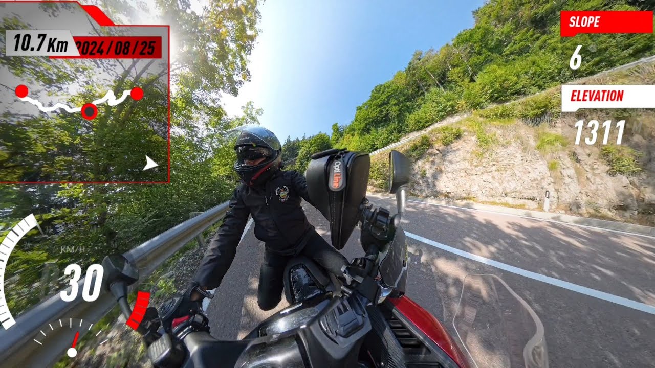 PASSO DELLA MENDOLA CON HONDA INTEGRA 750. (velocità video 2x)