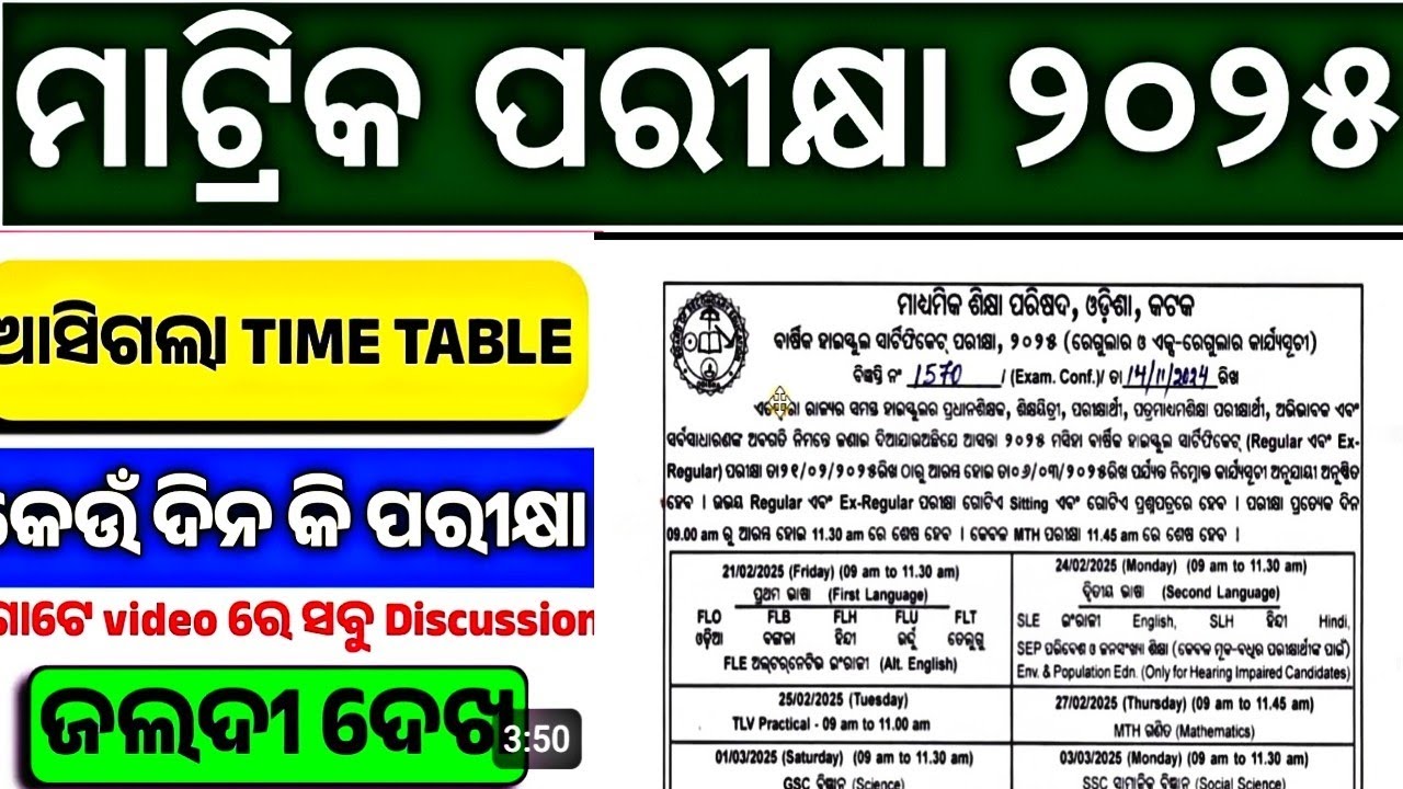 10th exam time table 2025|10th board exam 2024-25 time table| 10th class board exam time table