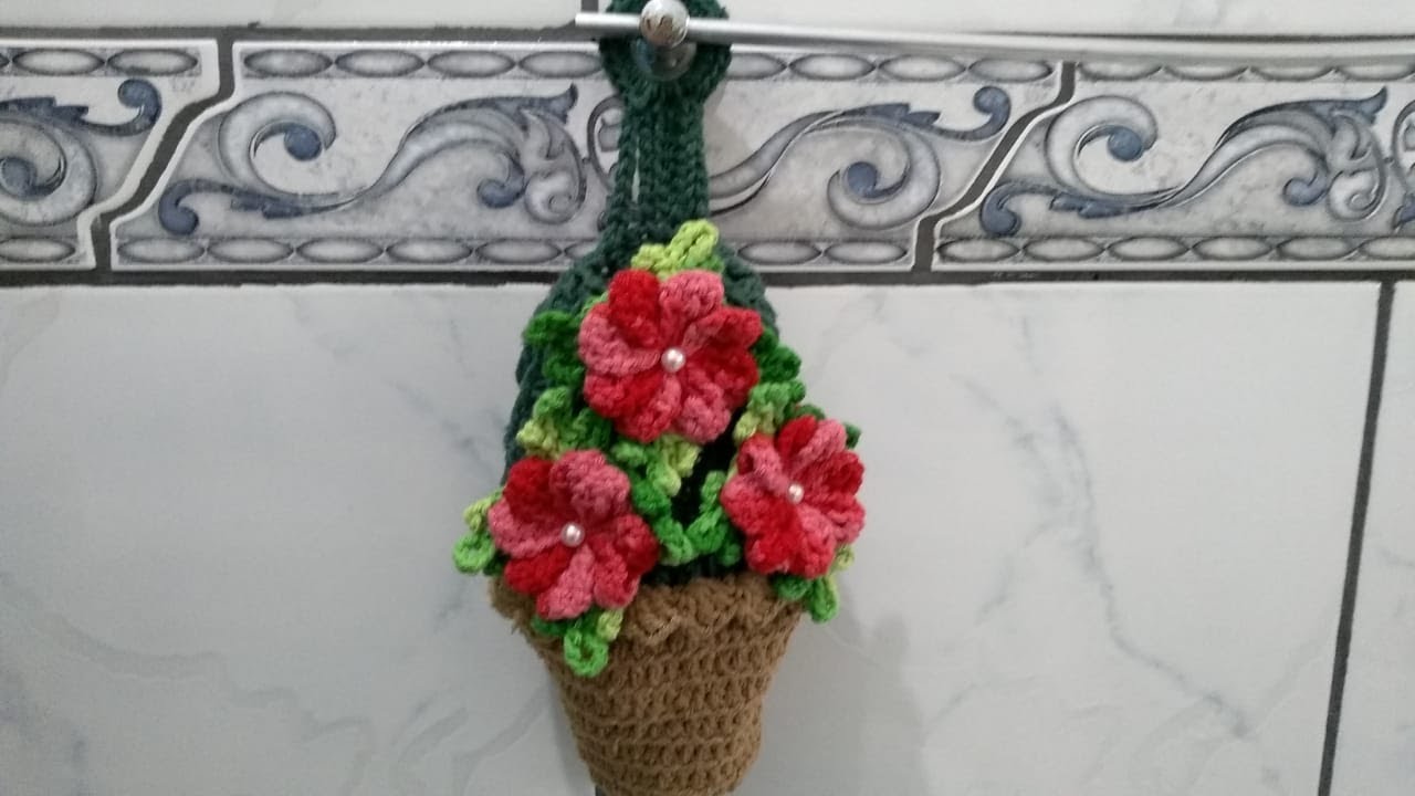 Puxa saco de vasinho com flores