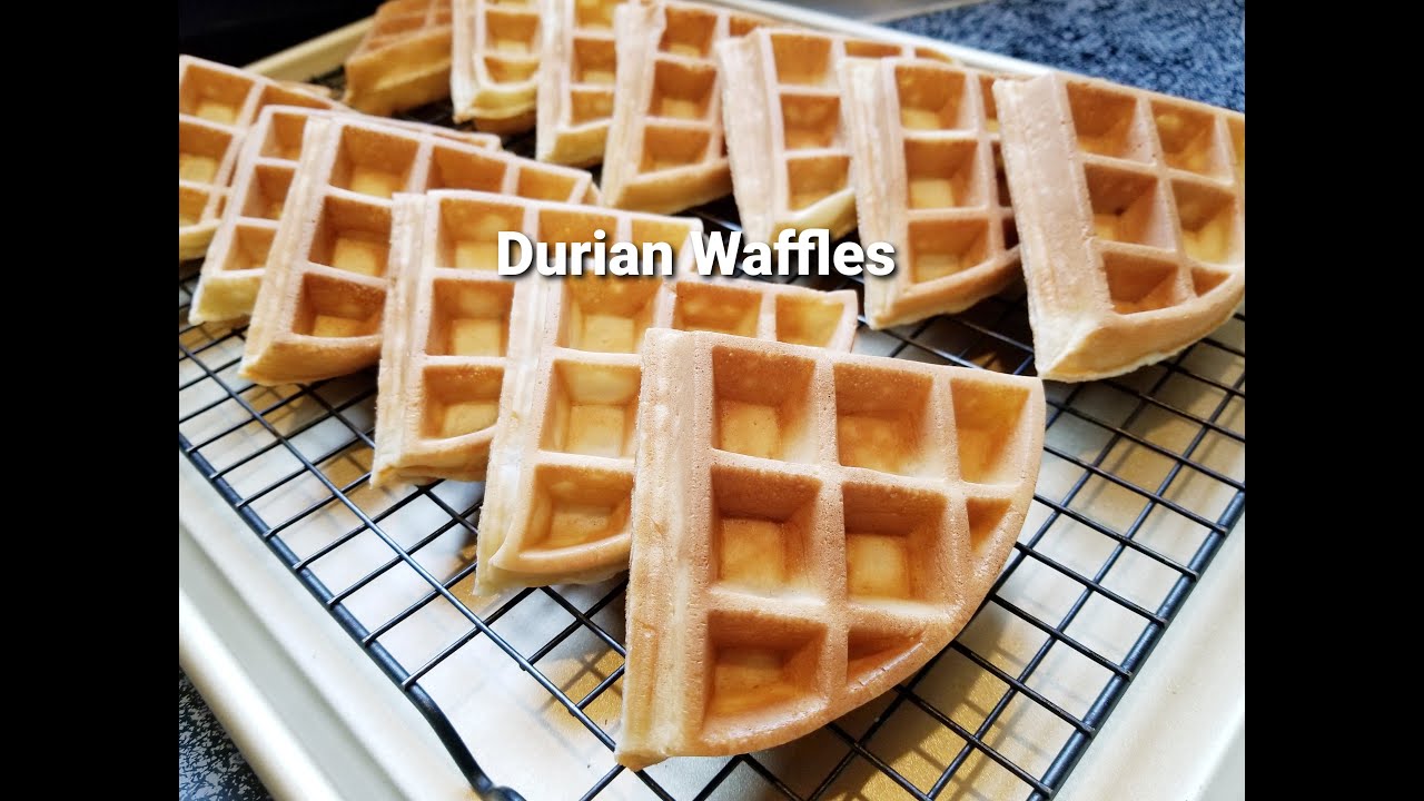 Bánh Kẹp Sầu Riêng công thức tiếng Việt - Crispy & Chewy Durian Waffle