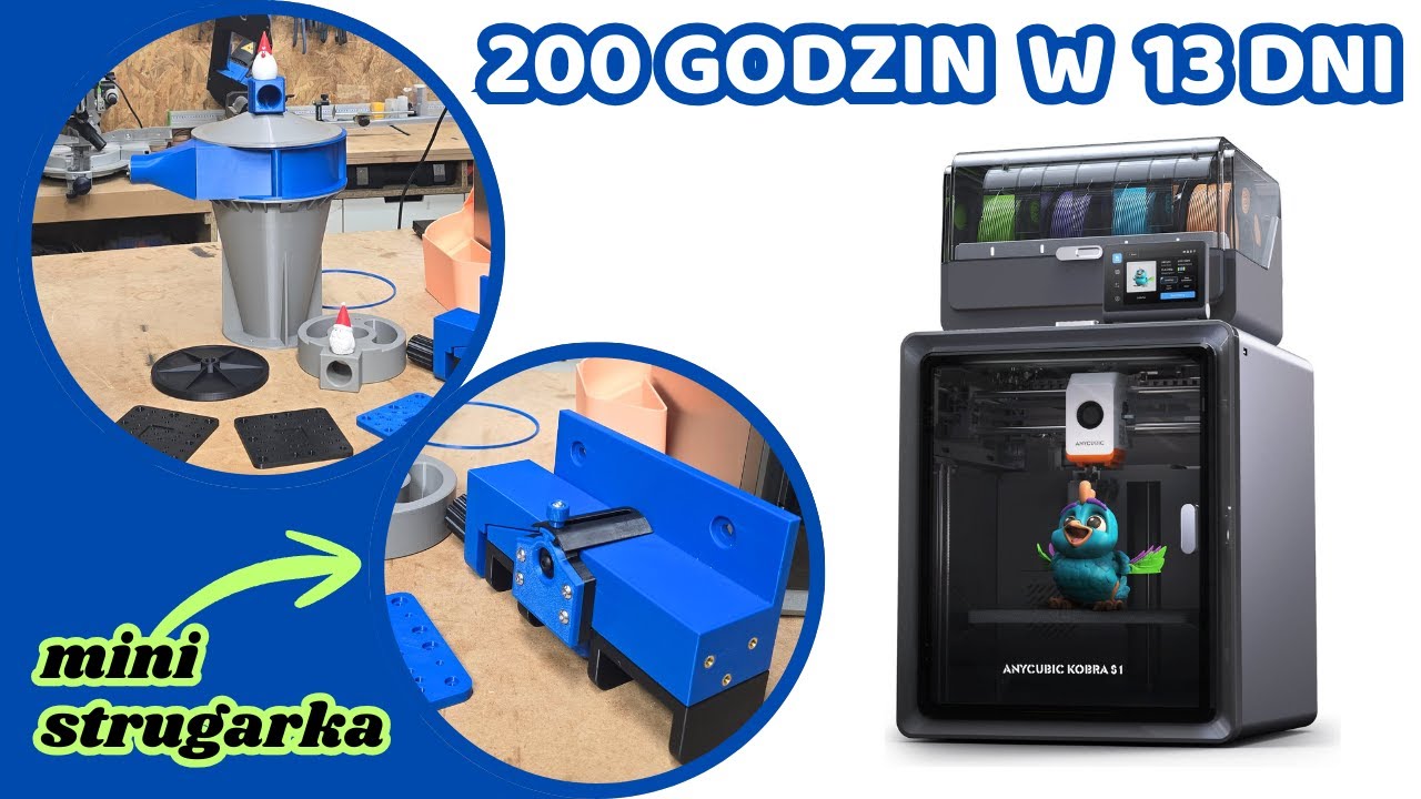 Anycubic Kobra S1 + ACE | MARATON DRUKOWANIA! 13 DNI / 200H / 6 kg filamentu | TEST + Recenzja!