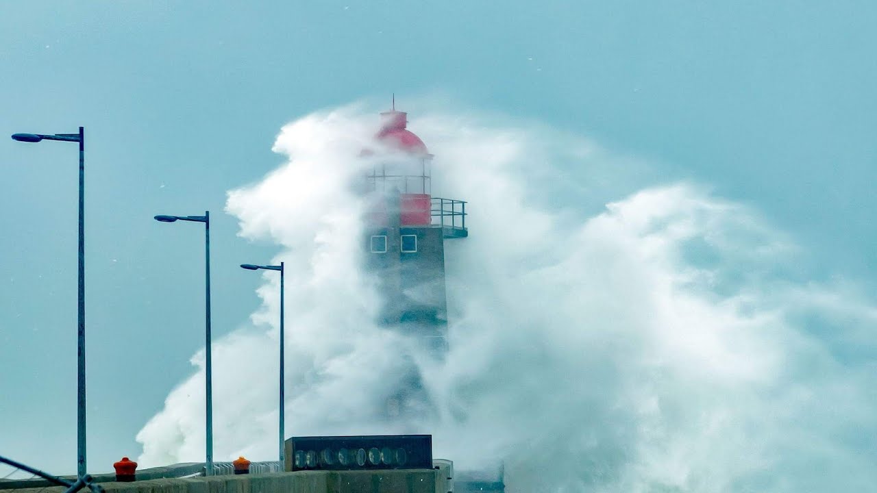 Tempête Ciaran le 02/11/2023 à Fécamp en Normandie.