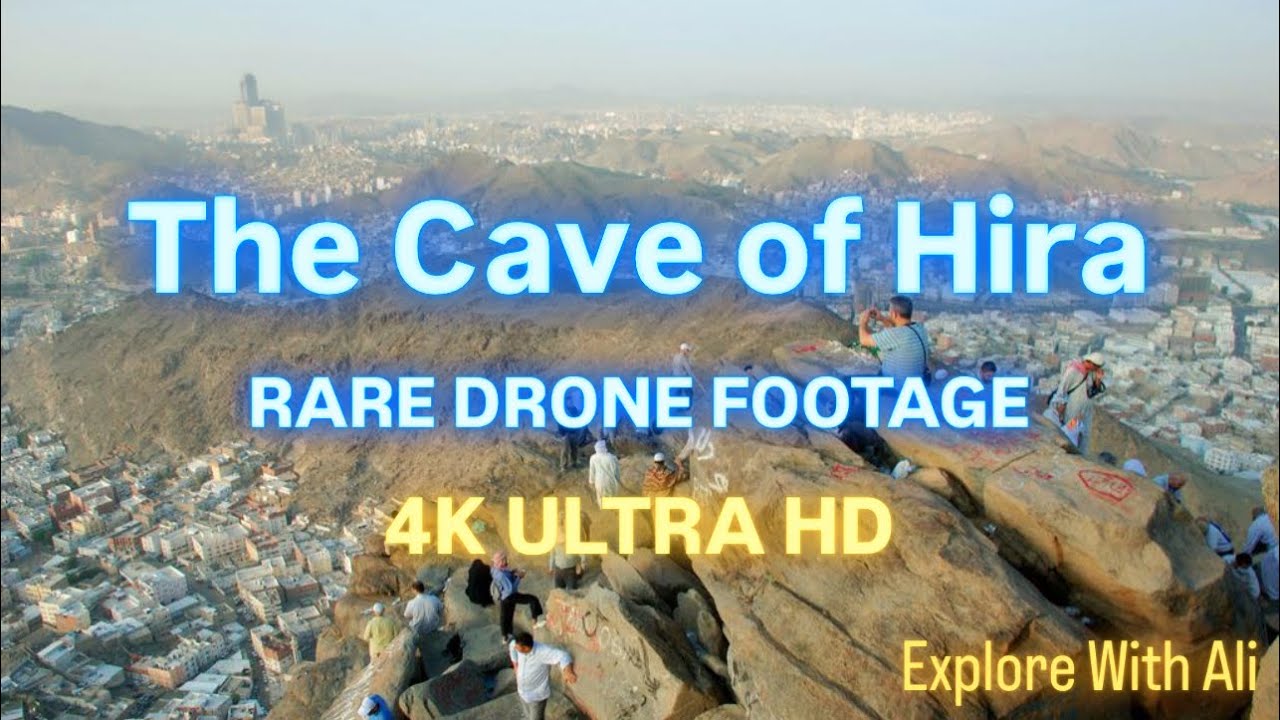 4K DRONE FOOTAGE OF THE CAVE OF HIRA IN MECCA, SAUDI ARABIA