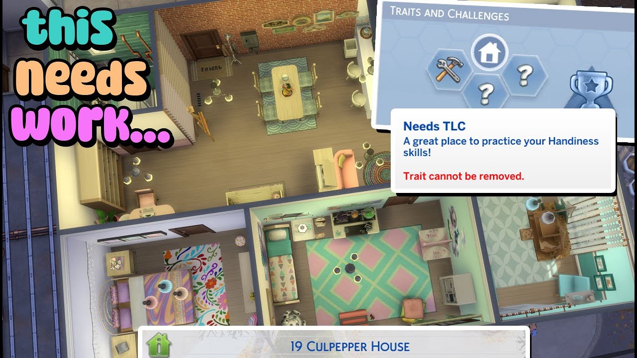 I tried to renovate a 'Needs TLC' apartment in the Sims 4...