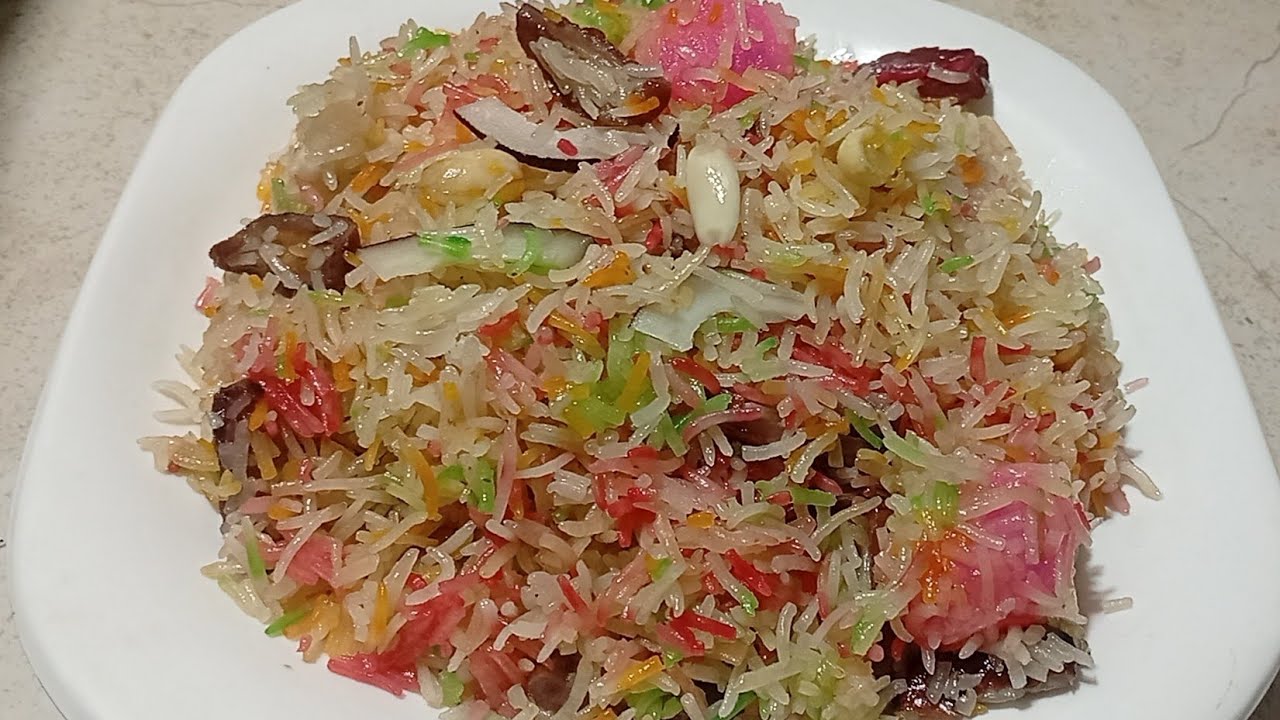 Mutanjan recipe by amu's kitchen14 🤩😍👌🏻 best sweet ever colourful rice