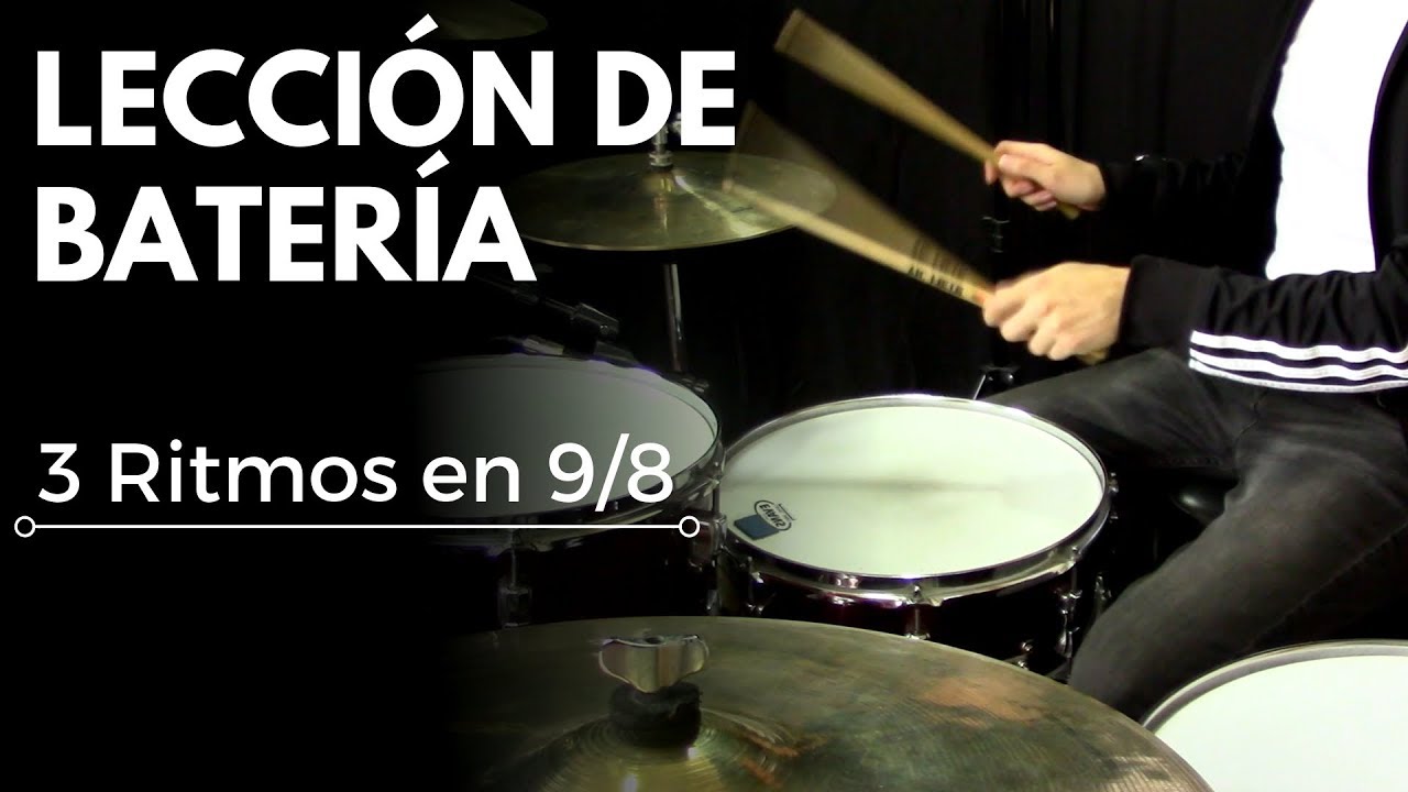 Lección de batería - 3 Ritmos en 9/8