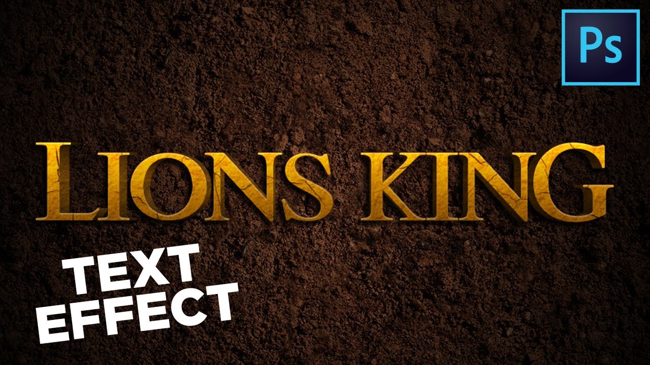 How to Create LION KING Text-Effect + Mockup || Photoshop-Tutorial