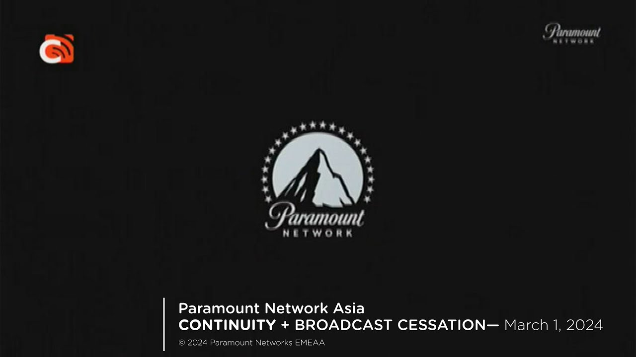 Paramount Network Asia continuity + broadcast cessation | March 31, 2024
