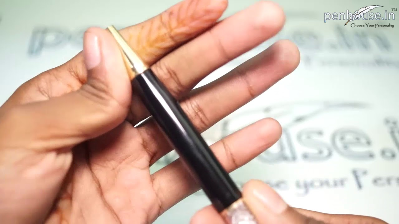 Penhouse.in Model No: 12131 Black Color Diamond Cap Twist Ball Pen