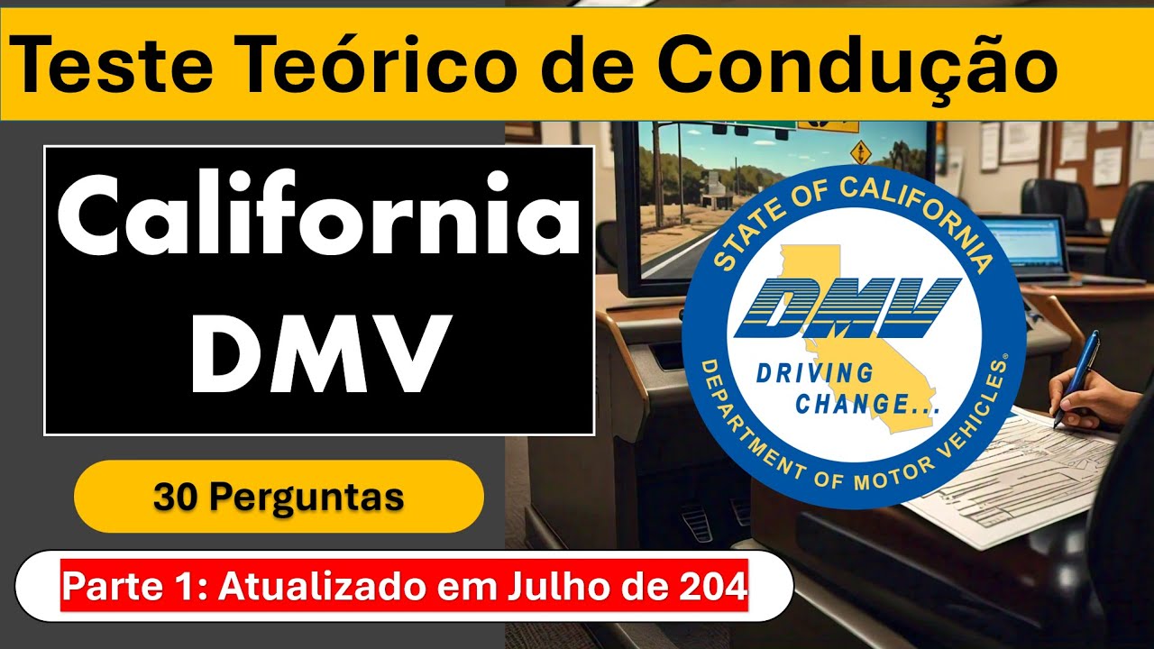 California DMV 2024 Practical Driving Test (Theory Test) in Portuguese