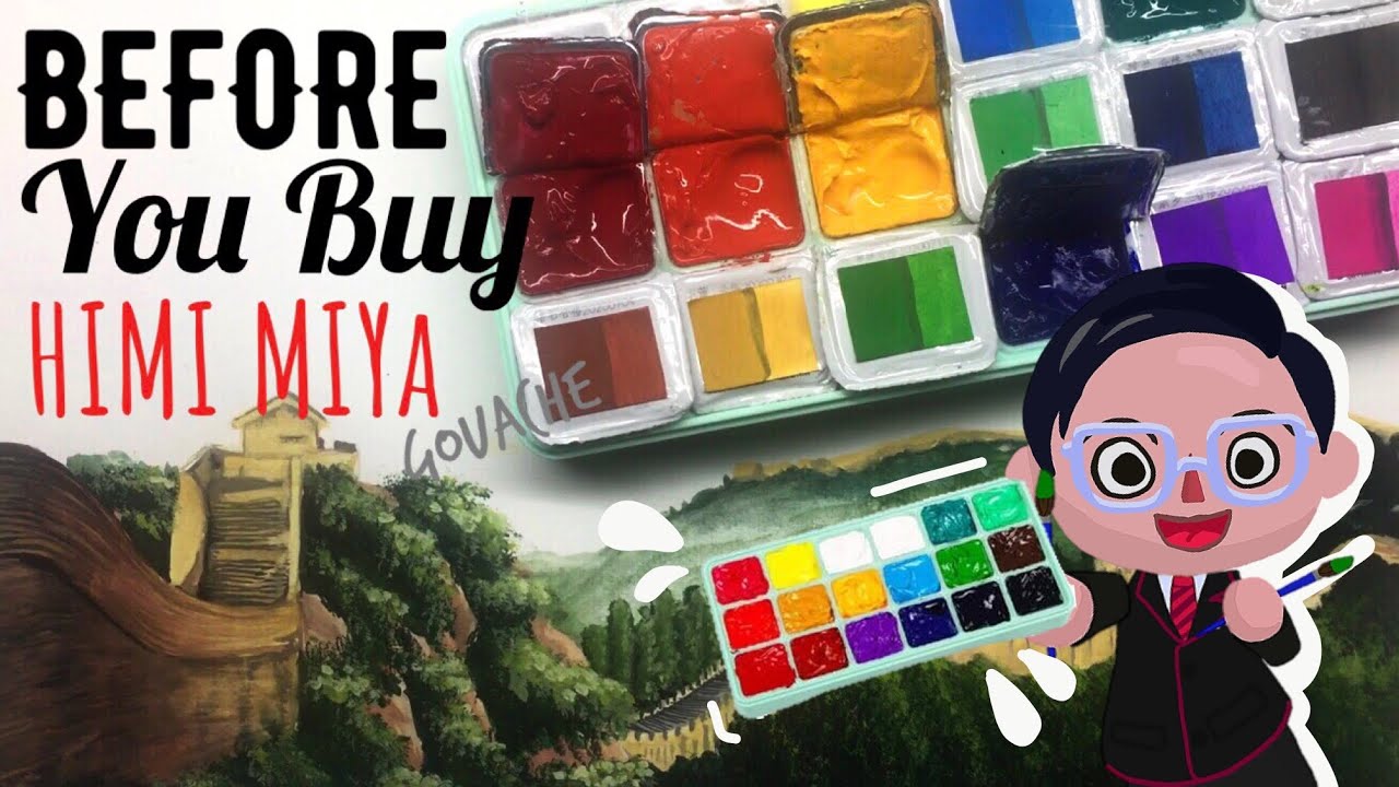 HIMI MIYA GOUACHE REVIEW with sample artwork | Architectural painting | Philippines