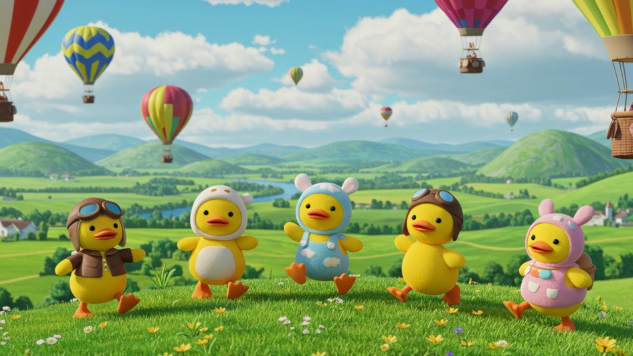 5 Little Ducks Went Swimming One Day | Preschool Learning Songs | Kids Education Video