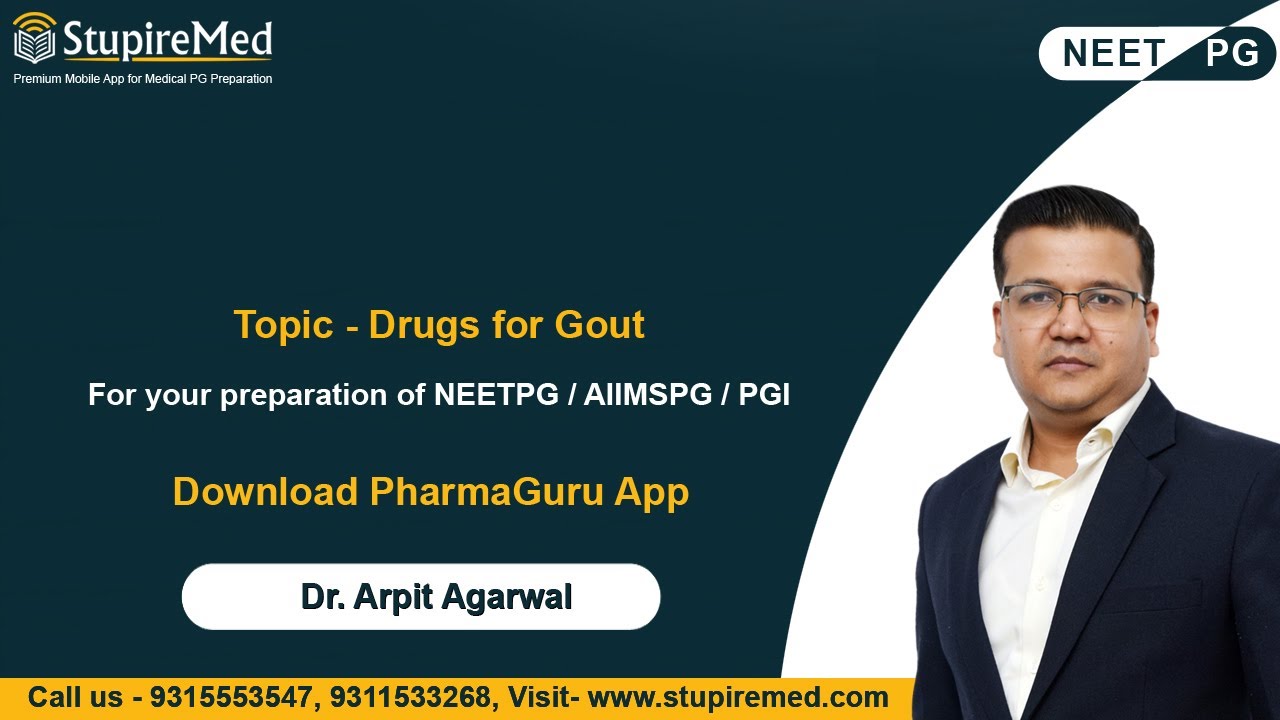 Drugs for Gout by Dr. Arpit Agrawal