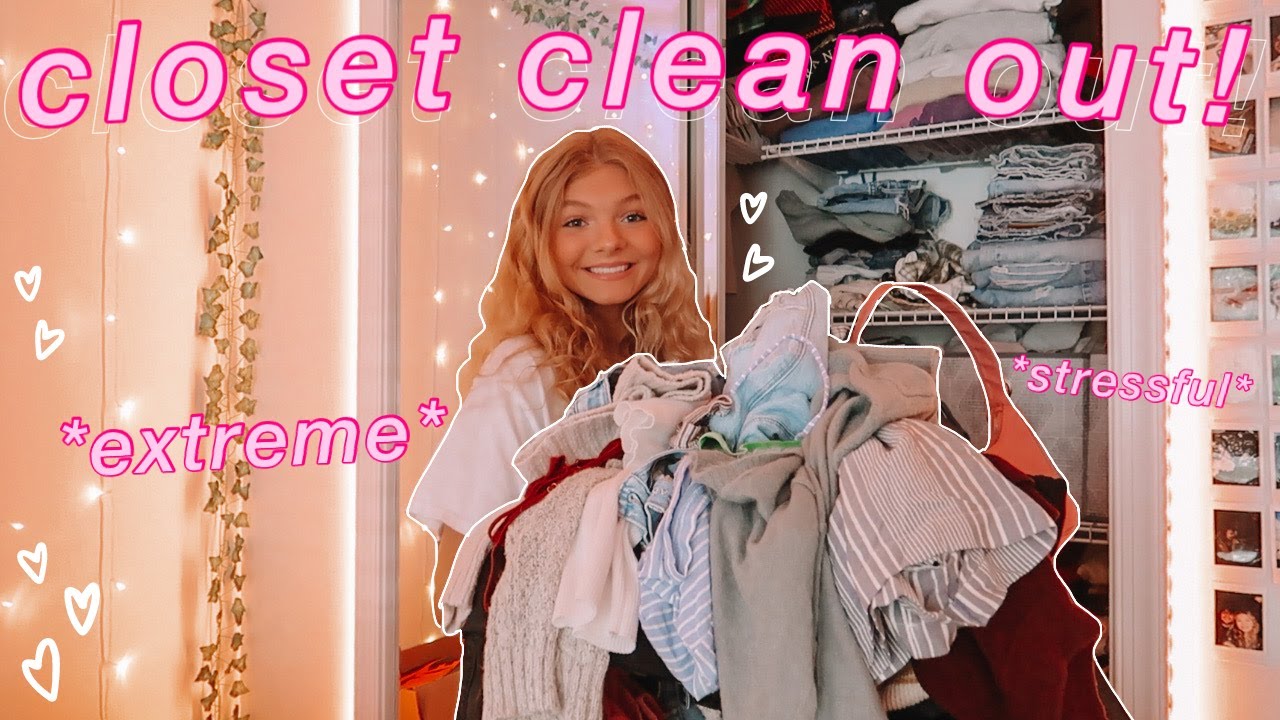 EXTREME CLOSET CLEAN OUT 2021!! *decluttering + organizing my closet*
