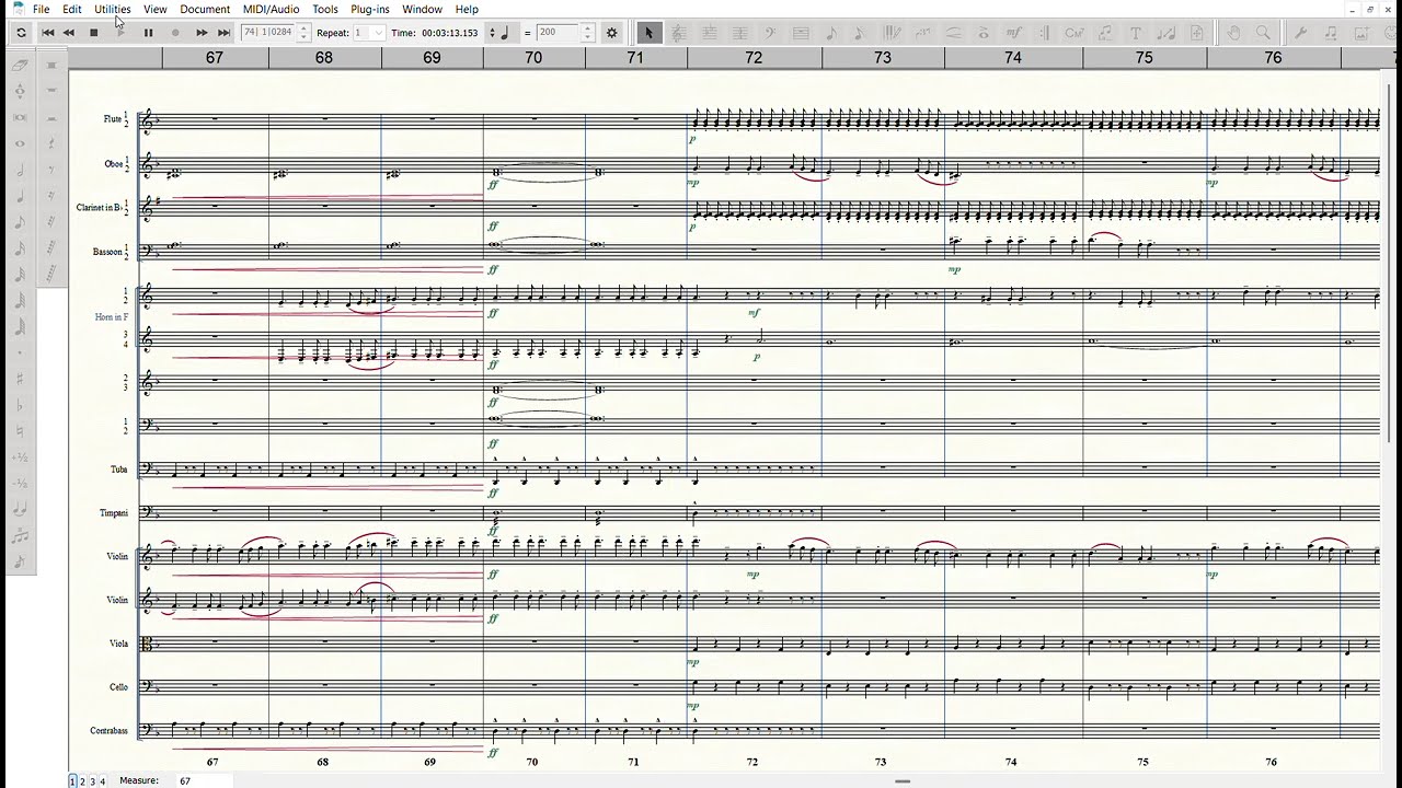 Symphony in d minor, First movement