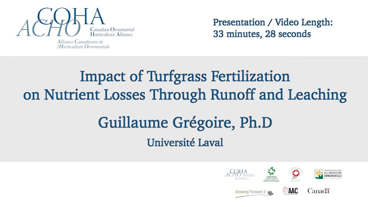 Impact of Turfgrass Fertilization - Guillaume Grégoire