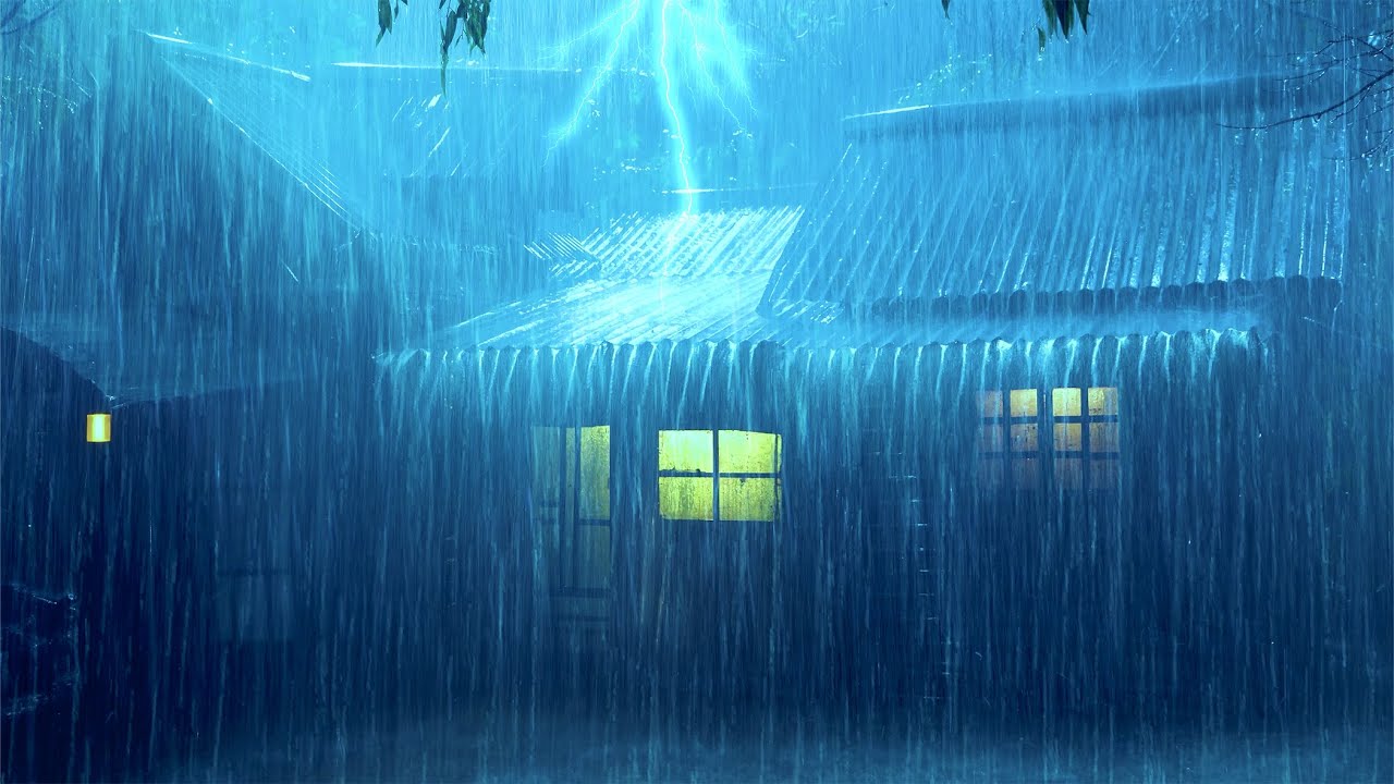 Heavy Rain & Thunder Sounds for Insomnia Relief — Fall Asleep Fast with Tin Roof Ambience