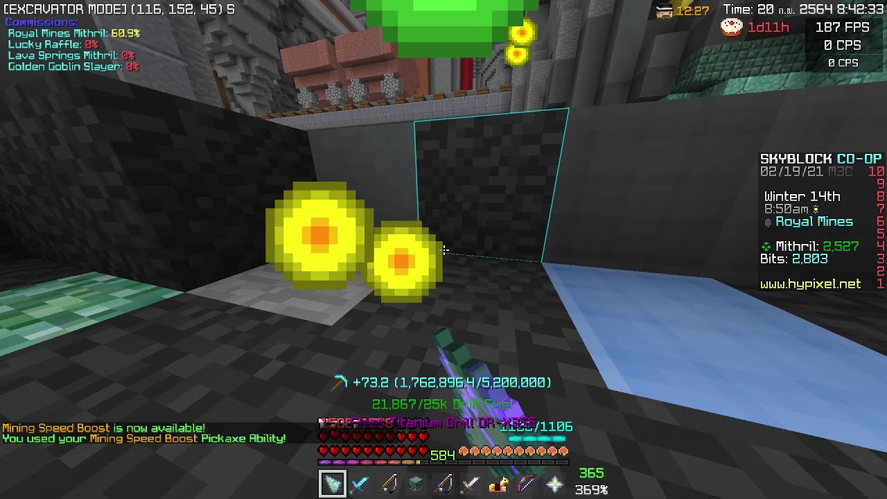 Totally a family friendly game without any jumpscares | Hypixel skyblock dwarven mines