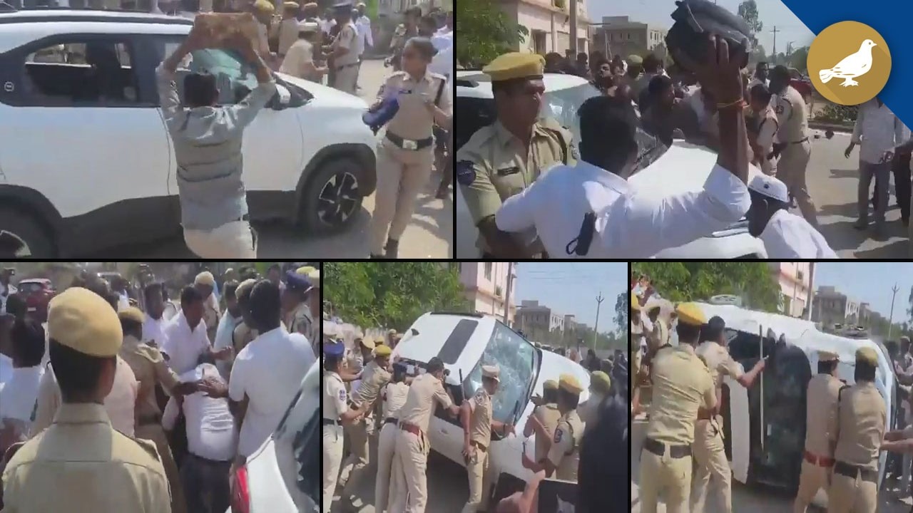 High drama in Kamareddy as BJP and Congress cadres clash