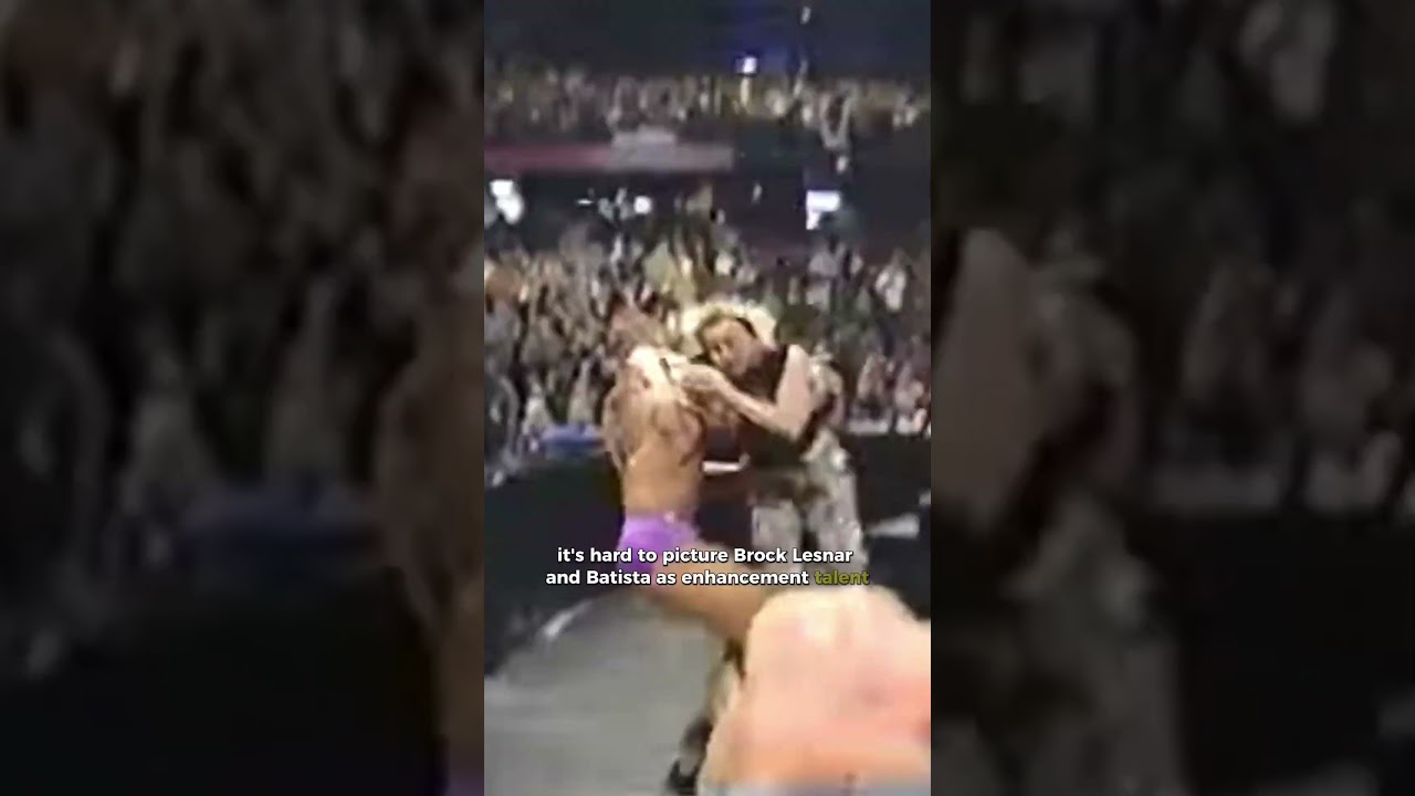 Brock Lesnar & Batista job to Taz & Spike Dudley #batista #davebautista #brocklesnar #wwf #wwe #ecw