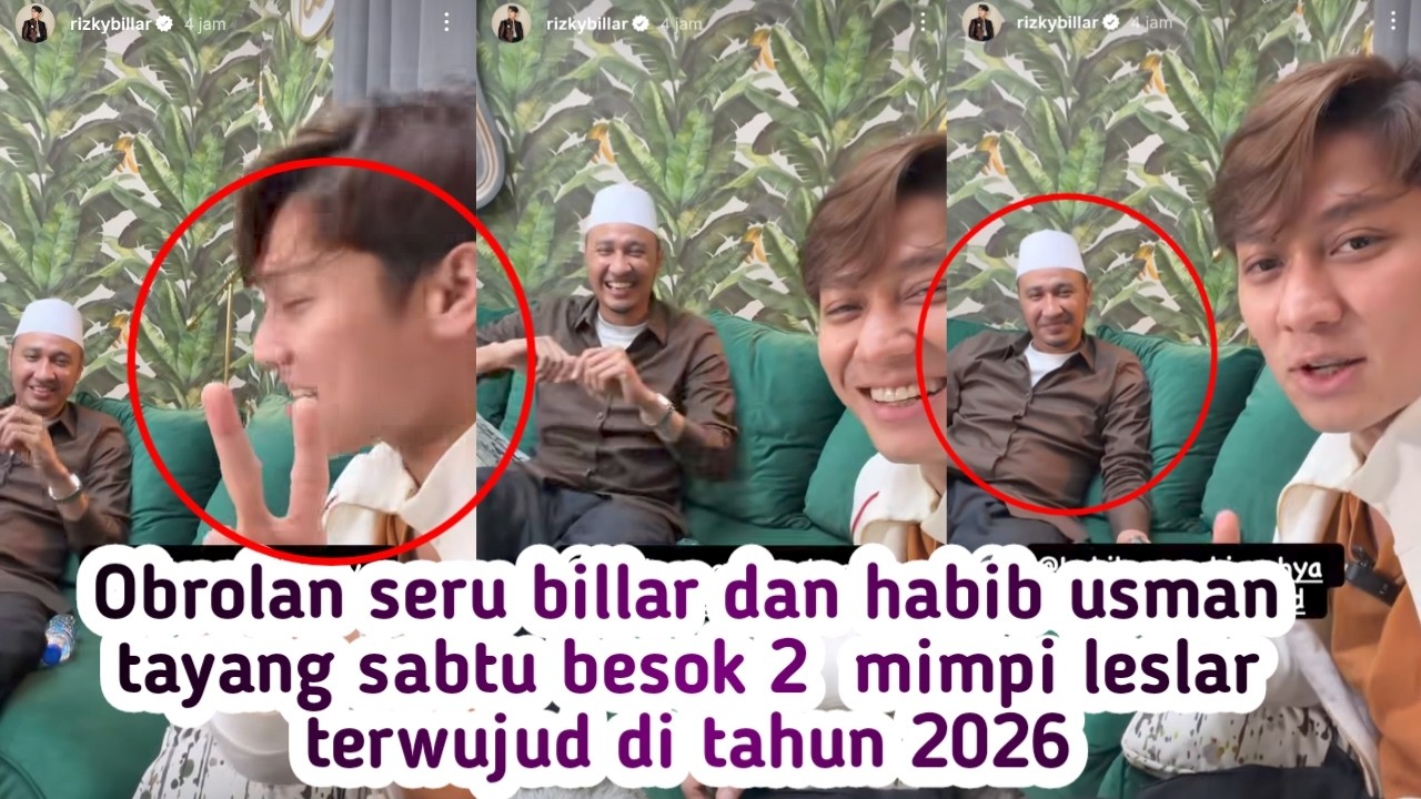 TAYANG SABTU OBROLAN SERU RIZKY BILLAR DAN HABIB USMAN, 2 MIMPI LESLAR TERWUJUD DI TAHUN 2026