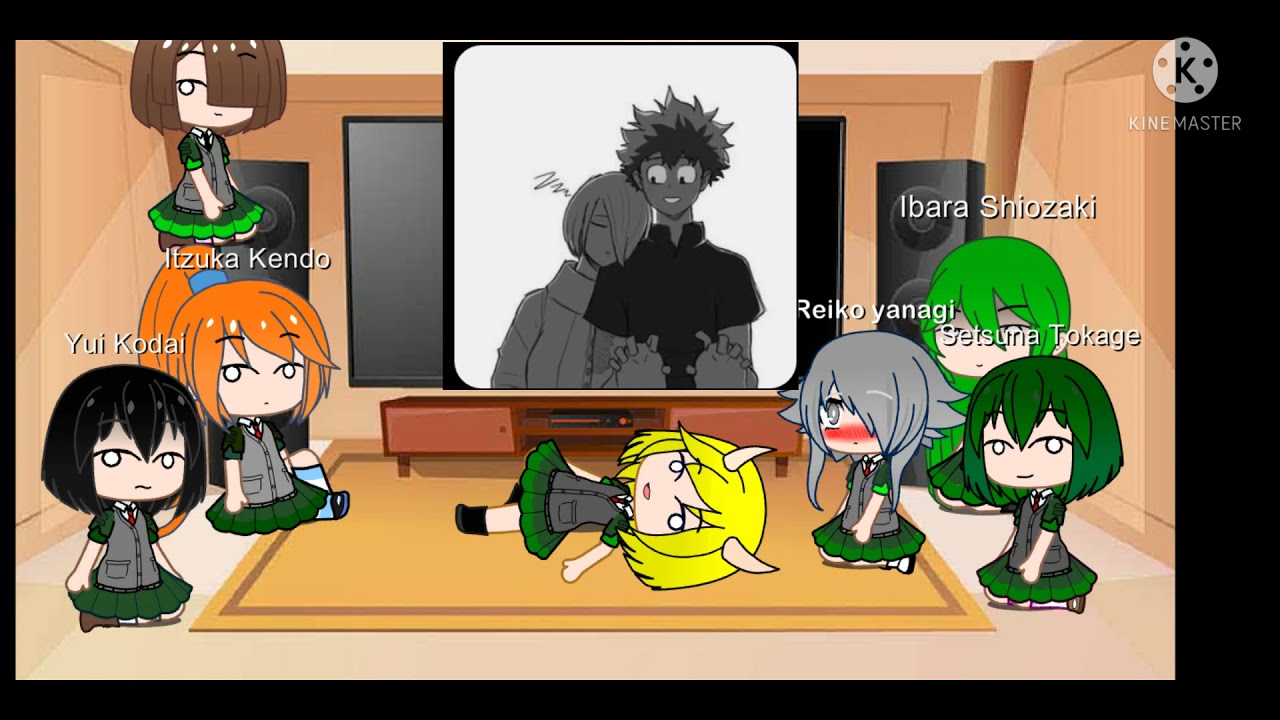 la chicas de las clase b reaccionan a deku