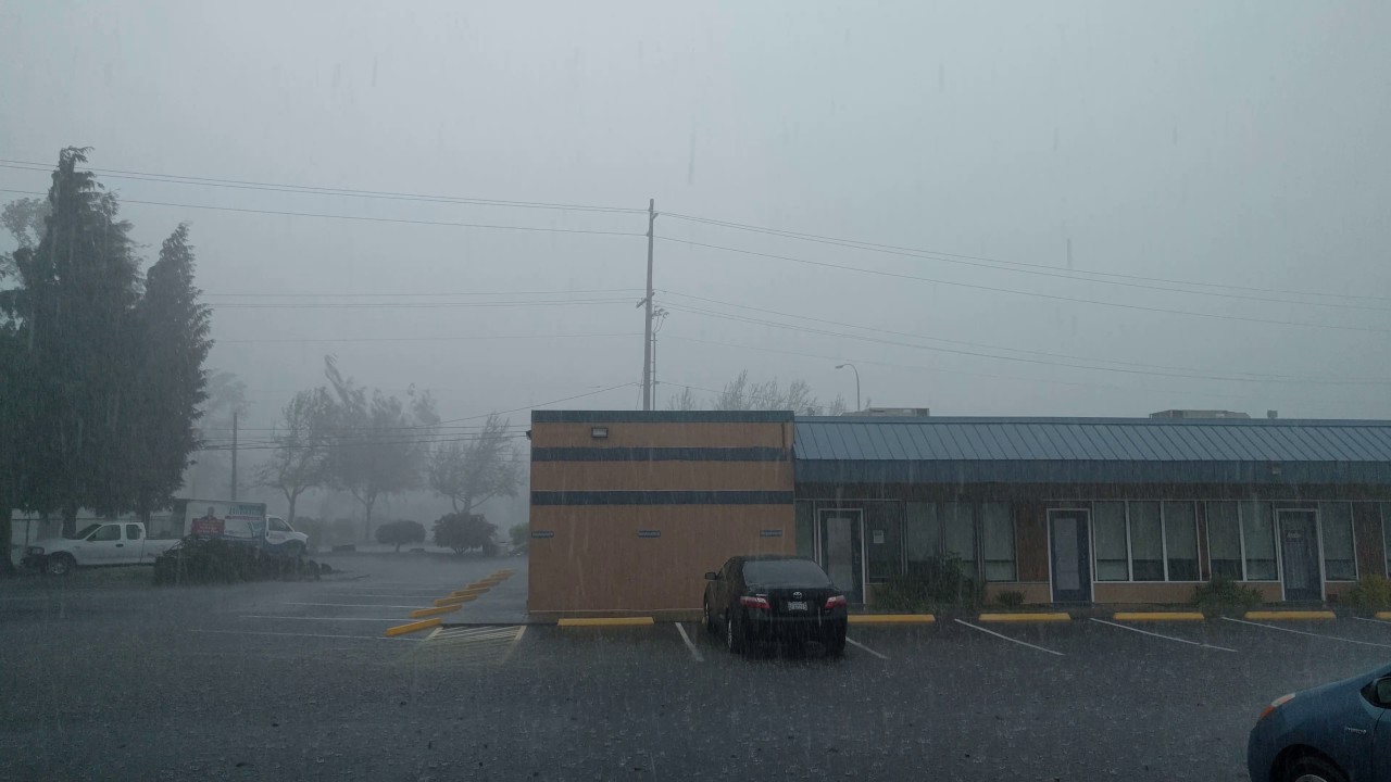 Freak storm in Lacey, Washington State