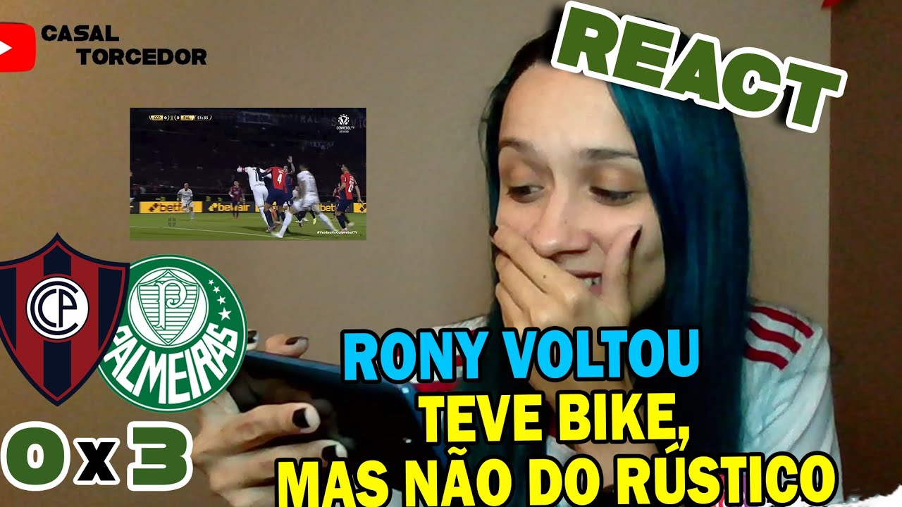 REACT - CERRO PORTENO 0 X 3 PALMEIRAS - MELHORES MOMENTOS